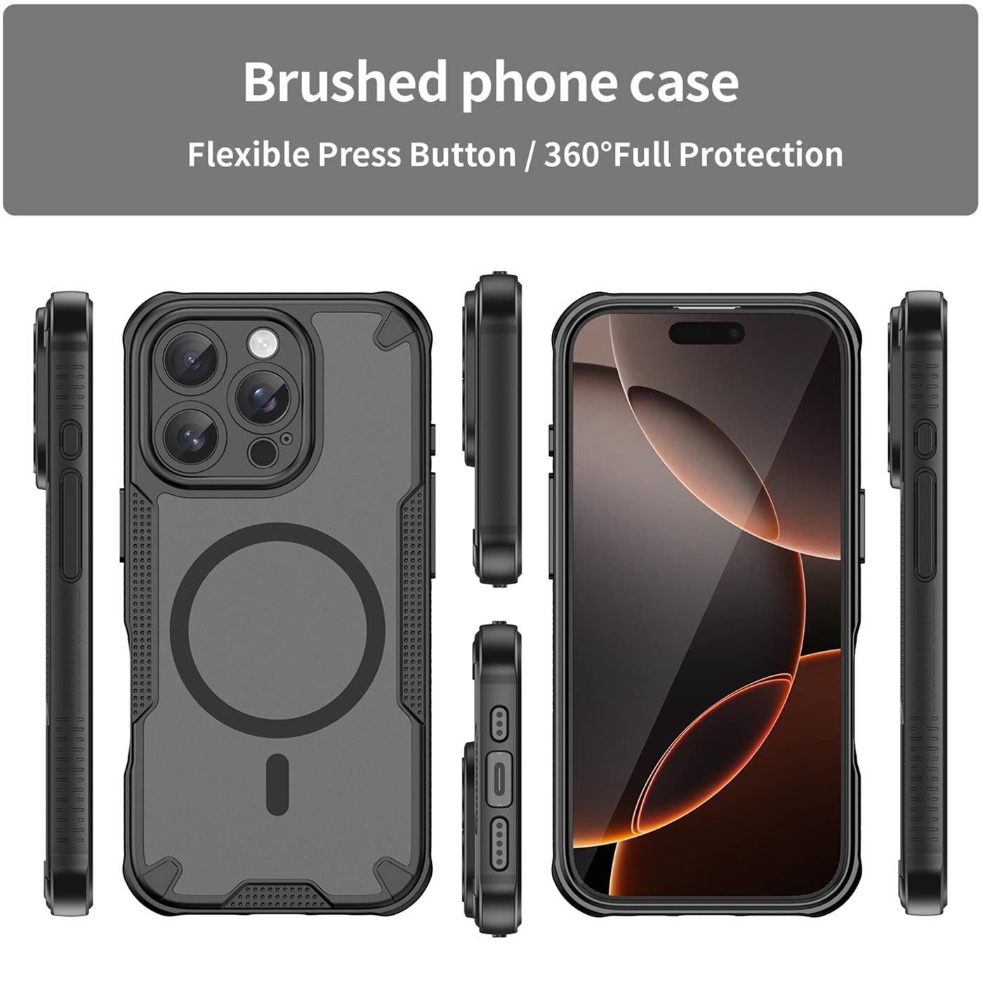 CoolGadget Handyhülle Defender Series Handy Hülle für Apple iPhone 16 Pro Max 6,9 Zoll, Magsafe TPU Schlicht Robust Schutzhülle für iPhone 16 Pro Max Hülle
