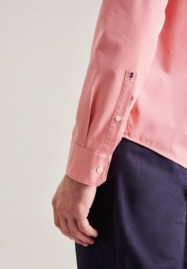 seidensticker Businesshemd Schwarze Rose Regular Langarm Button-Down-Kragen Uni