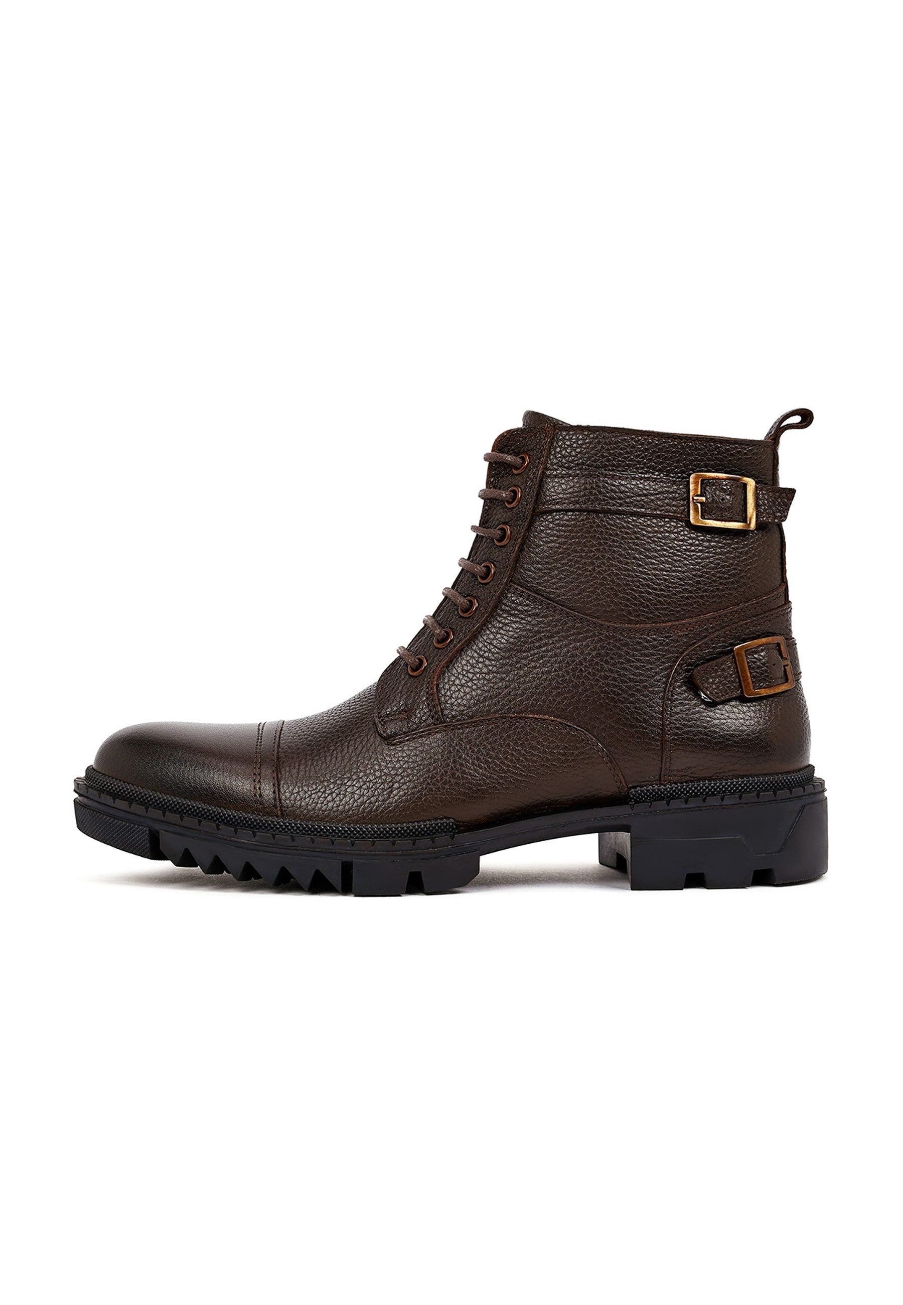 Derimod Leder-Schnürstiefel Ankleboots