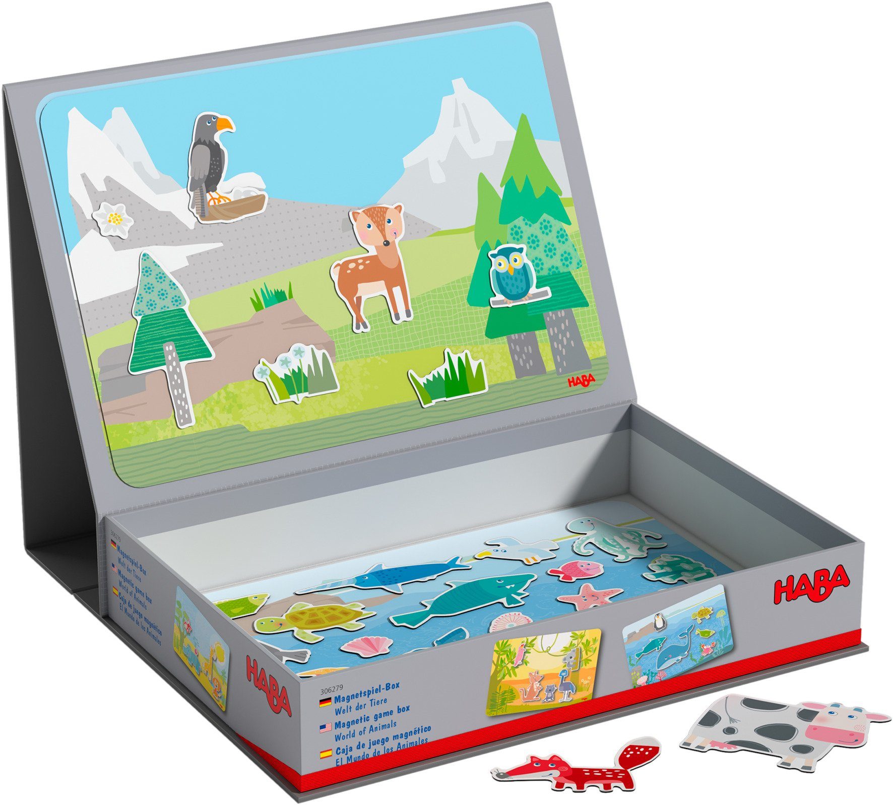 Spiel, Haba Magnetspiel-Box, Tiere Zuordnungsspiel Welt der
