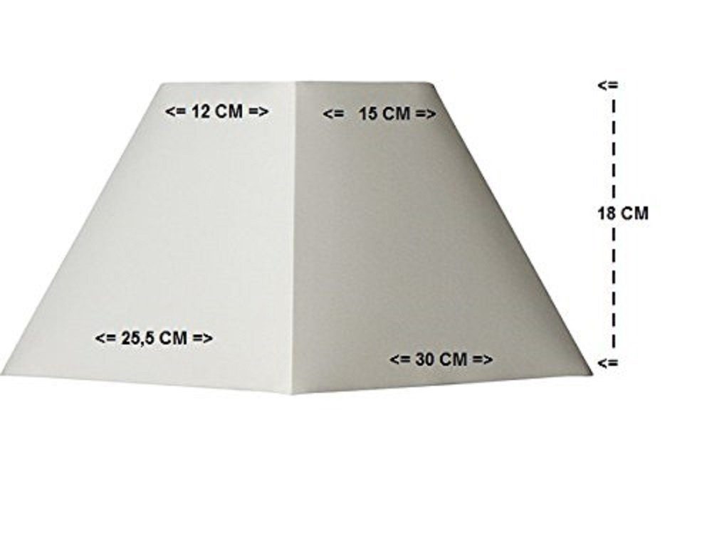AMBIENTE-LEBENSART.DE Lampenschirm Elegant Taupe Eckig Leinen Optik konisch geformt Edel