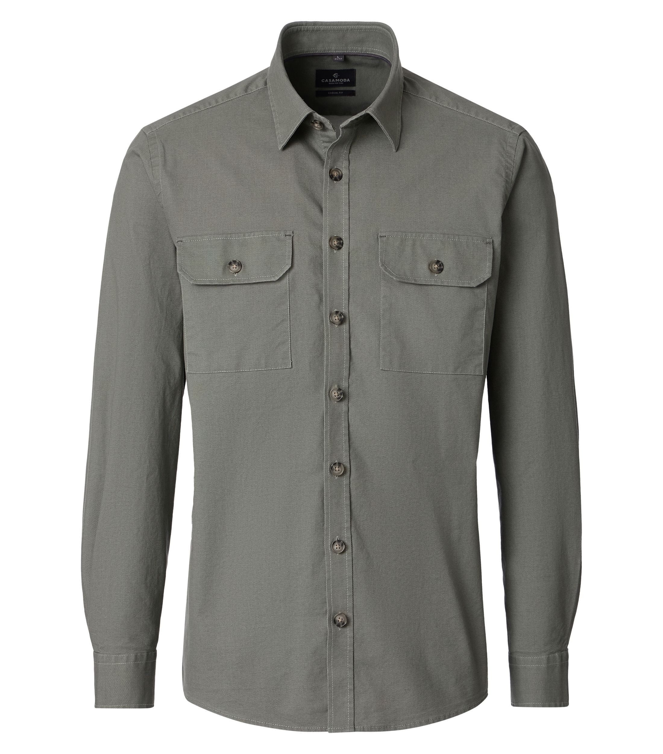 CASAMODA Langarmhemd CASAMODA Freizeithemd uni
