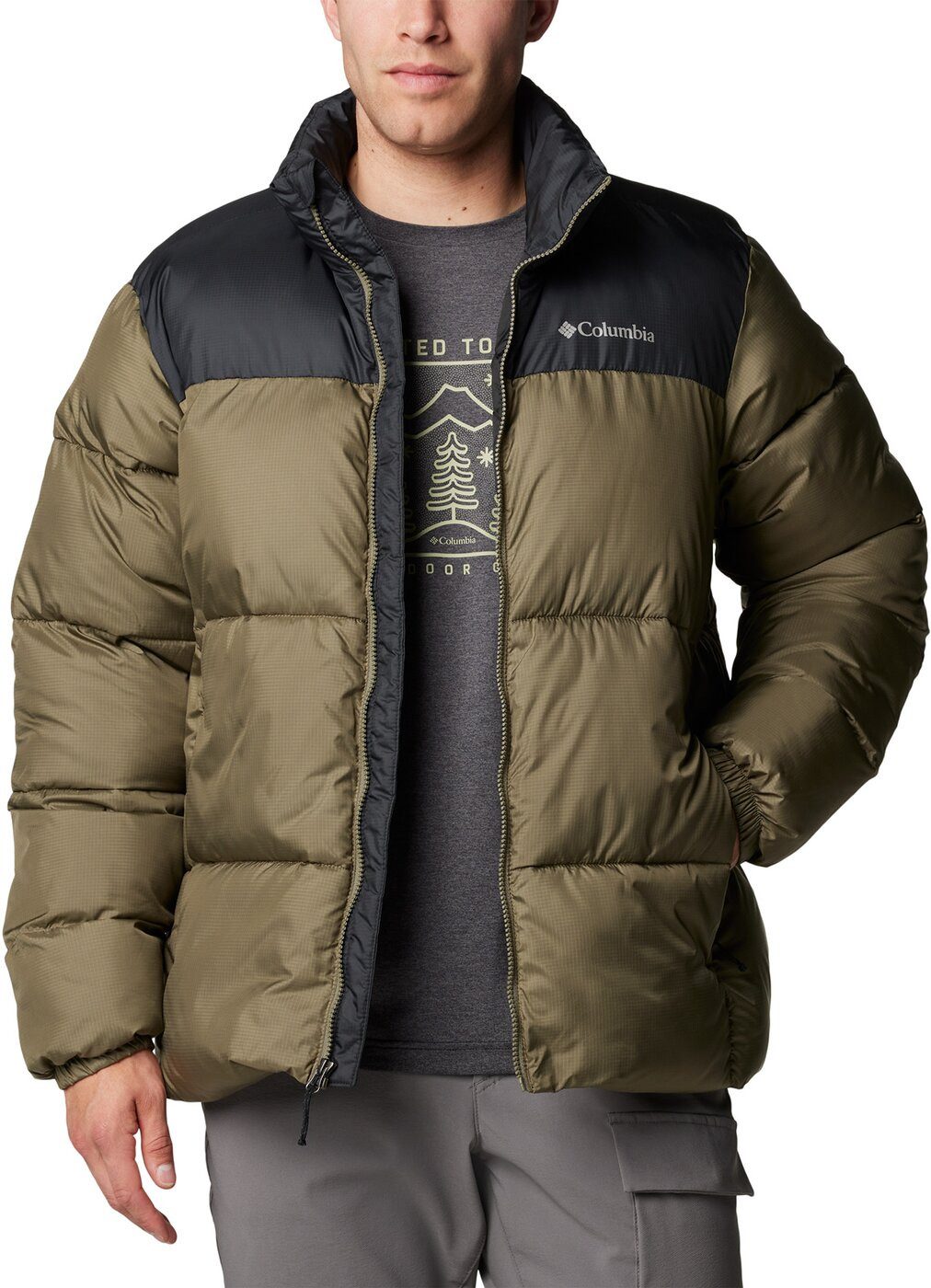 Columbia Funktionsjacke Puffect III Jacket STONE GREEN, BLACK