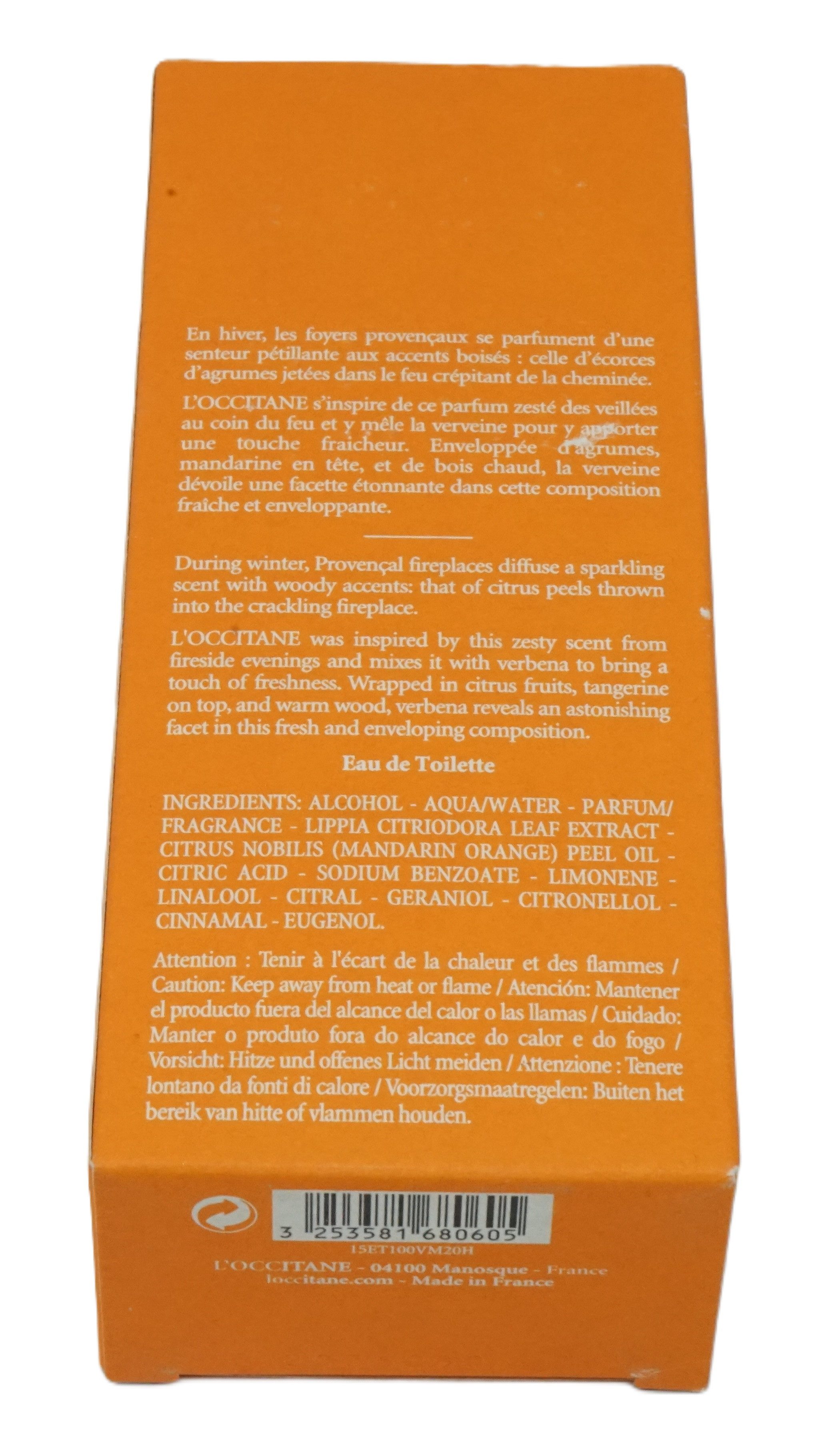 L'OCCITANE Eau de Toilette L’Occitane Vereine Mandarine Eau de Toilette 100ml
