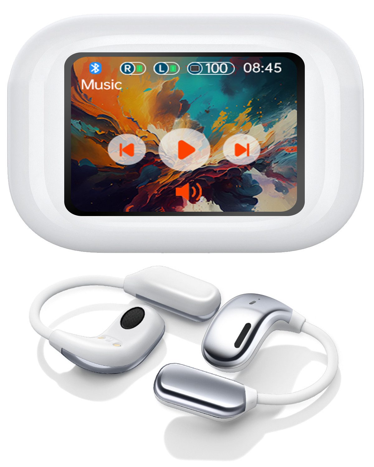 OYLCDI In Ear Kopfhörer Bluetooth 5.4 Sport-Kopfhörer,mit Touchscreen Open-Ear-Kopfhörer (Luftleitungs Kopfhörer mit Klare Anrufqualität und Intelligente Bassoptimierung, True-Wireless Rauschunterdrückungsfunktion, ANC Noise Cancelling kopfhoerer, HiFi Stereo Rauschunterdrückungsfunktion)