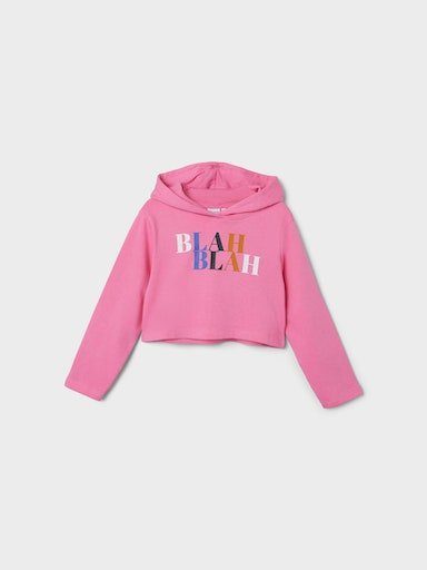 Name It Kapuzensweatshirt NKFVIALA LS SHORT BOXY SWEAT WH BRU N1 Pink Cosmos