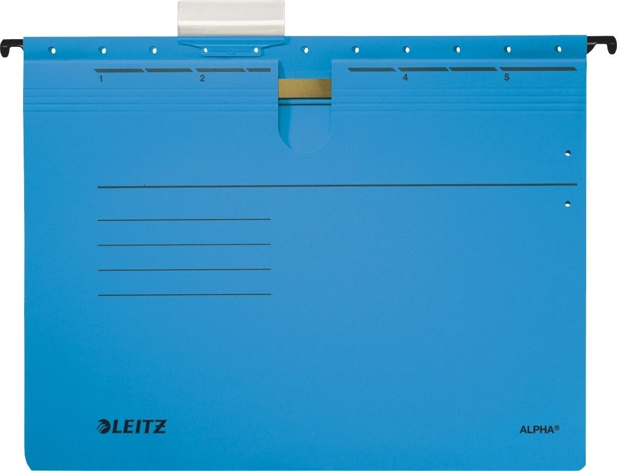 LEITZ Hefter Hängehefter Alpha kaufm. Heftung 250g/qm Karton blau VE=5 Stück