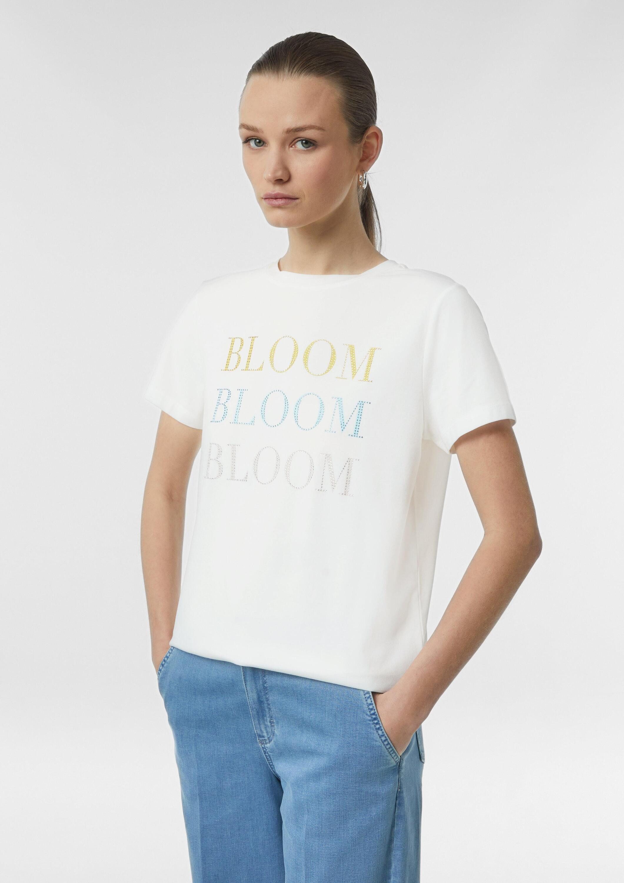 comma Kurzarmshirt T-Shirt Baumwollmix-T-Shirt mit Artwork günstig online kaufen