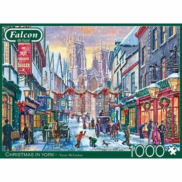 Jumbo Spiele Puzzle Falcon Christmas in York 1000 Teile, 1000 Puzzleteile