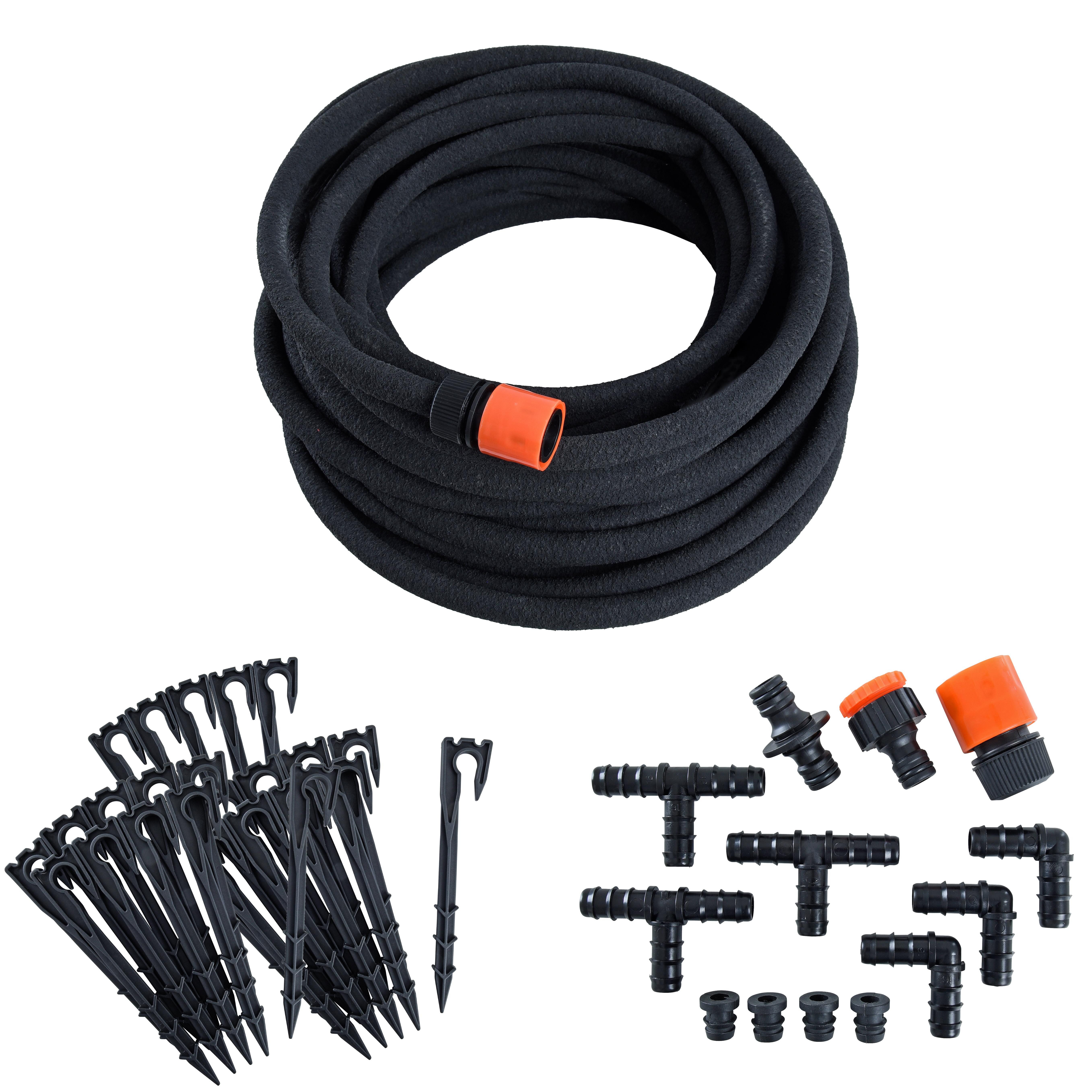 ESTEXO Tropfschlauch Perlschlauch Gartenschlauch 50 m Schlauch Set Bewässerungsschlauch