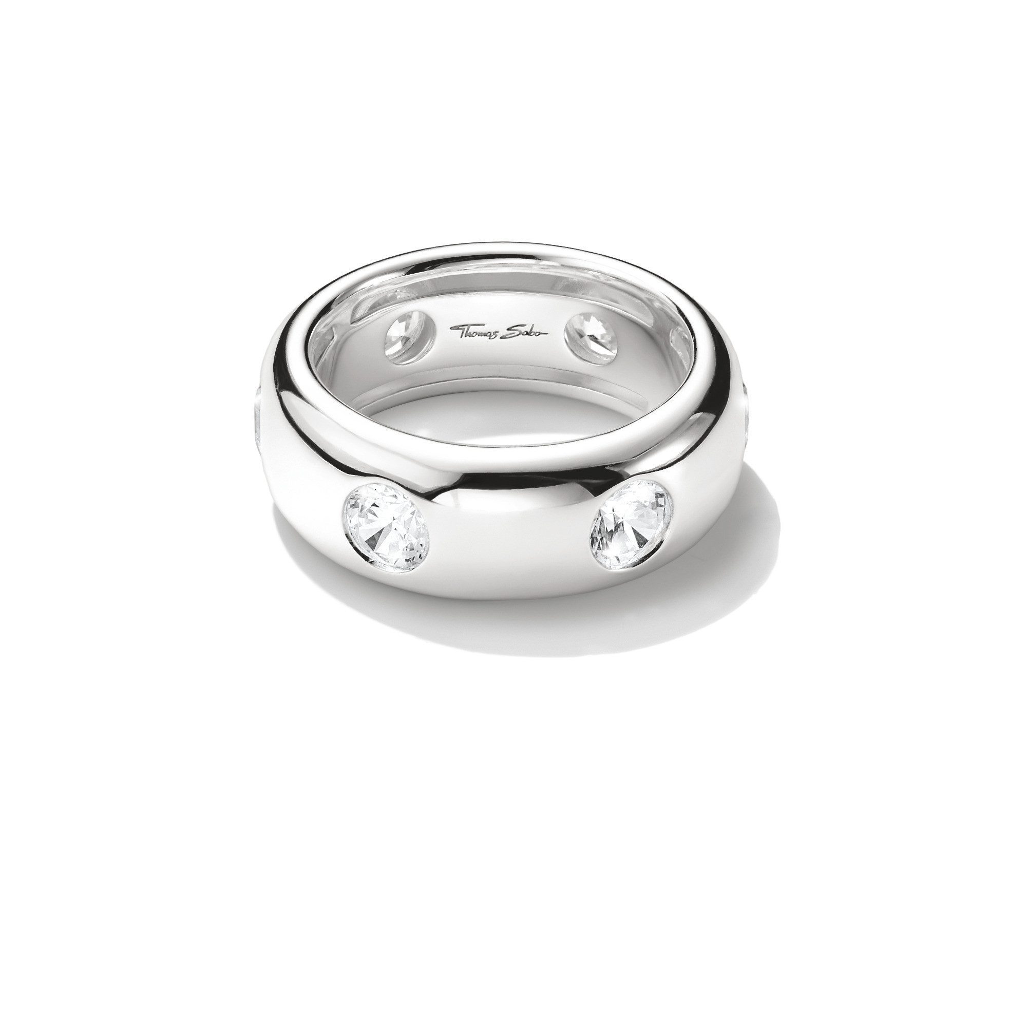 THOMAS SABO Fingerring Bold Elegance Bandring silber, mit Zirkonia (synth)