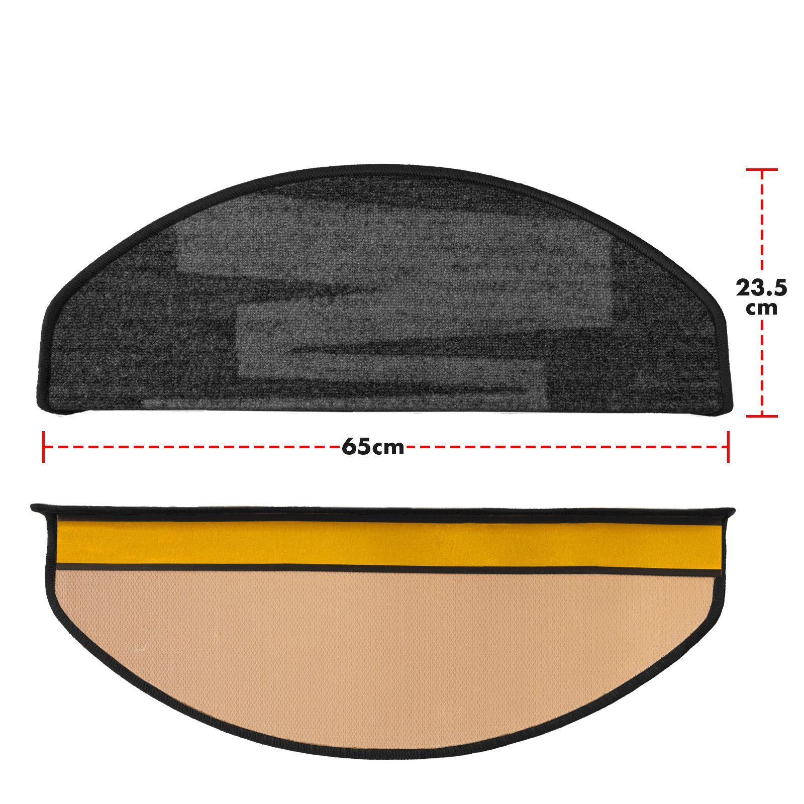 Karat Stufenmatte Hastings, Treppenschutz, Halbrund, Höhe: 8.5 mm, aus Poly günstig online kaufen