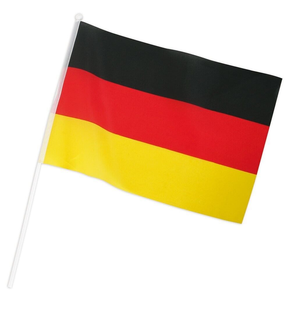 Fries Fahne Deutschland Stabfahne Schwenkfahne 20 x 30 Fahne EM Fußball Fan (1-St)