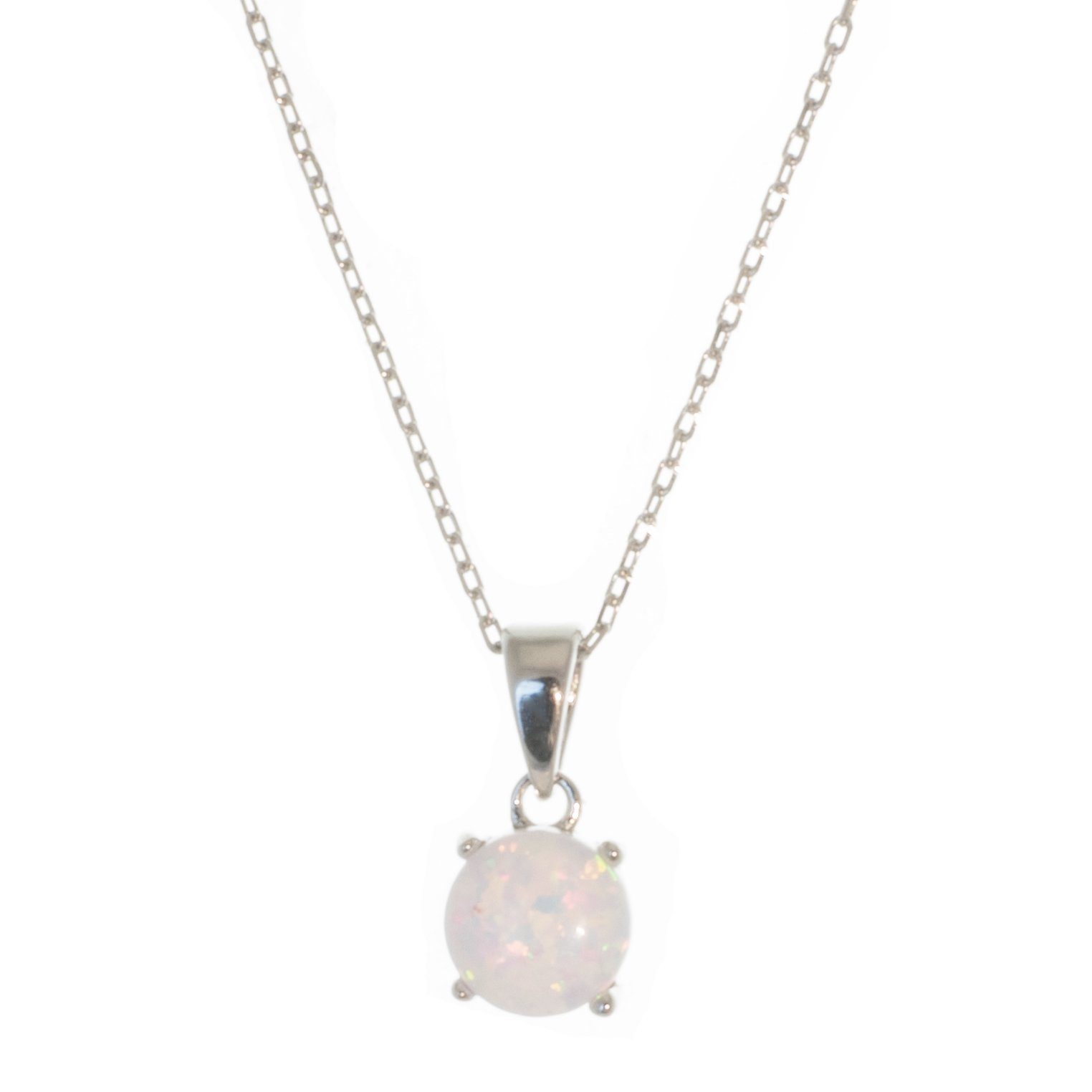Kette mit Anhänger Anh. 6 mm hell Opal günstig online kaufen