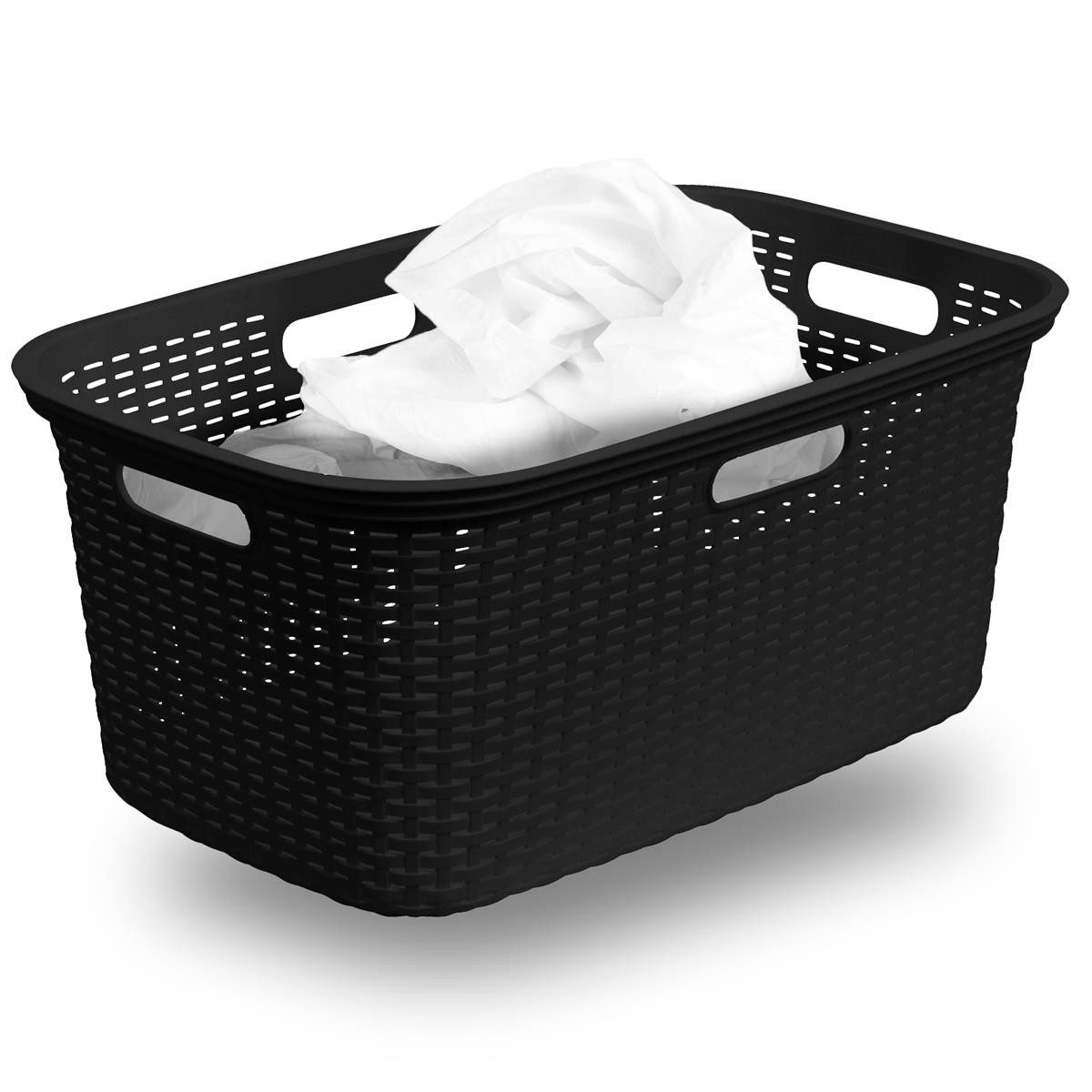 Novaliv Wäschekorb - (1 St), 1 Stück Rattan Wäschekorb mit Deckel und vier günstig online kaufen