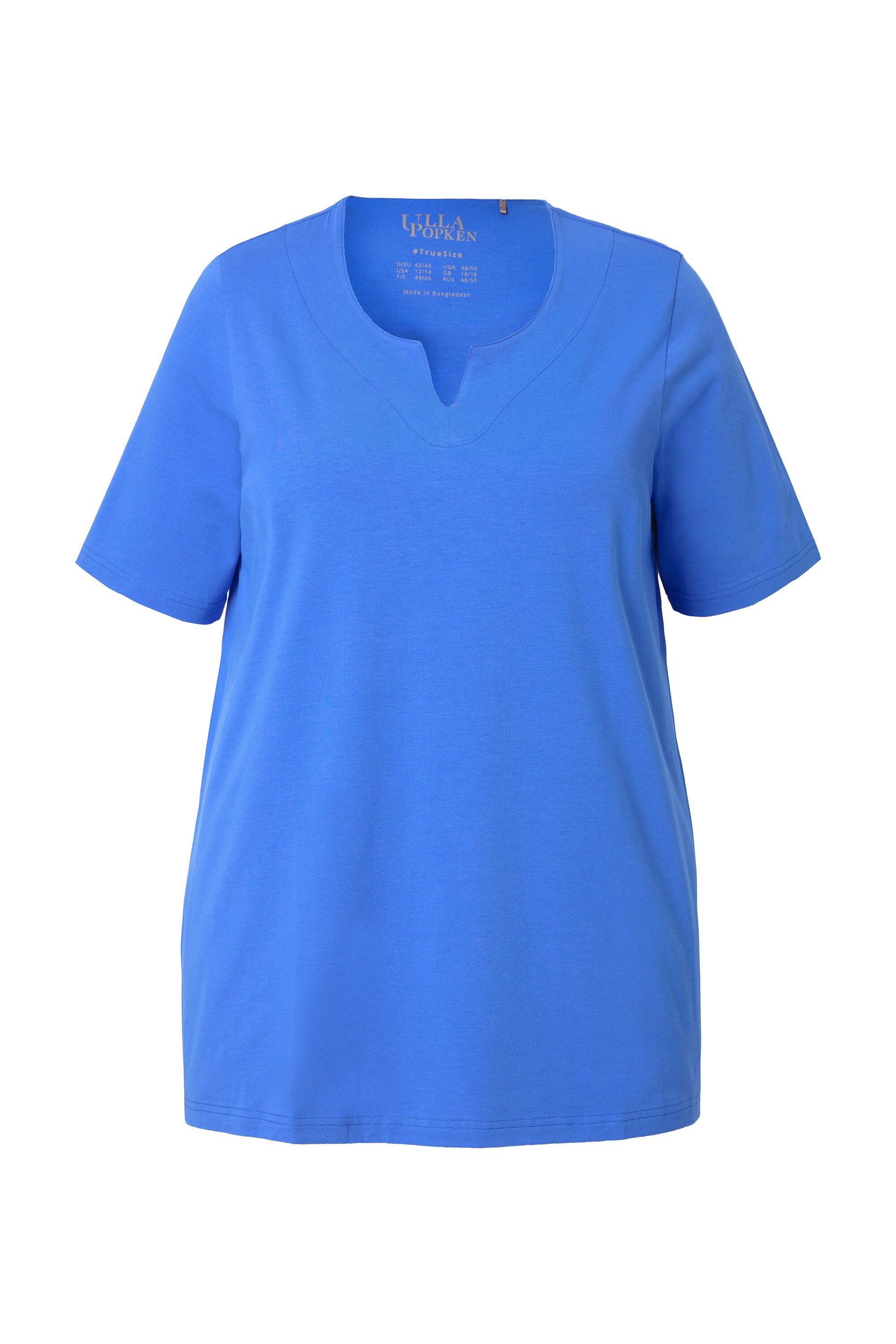 Ulla Popken T-Shirt T-Shirt A-Linie Tunika-Ausschnitt günstig online kaufen