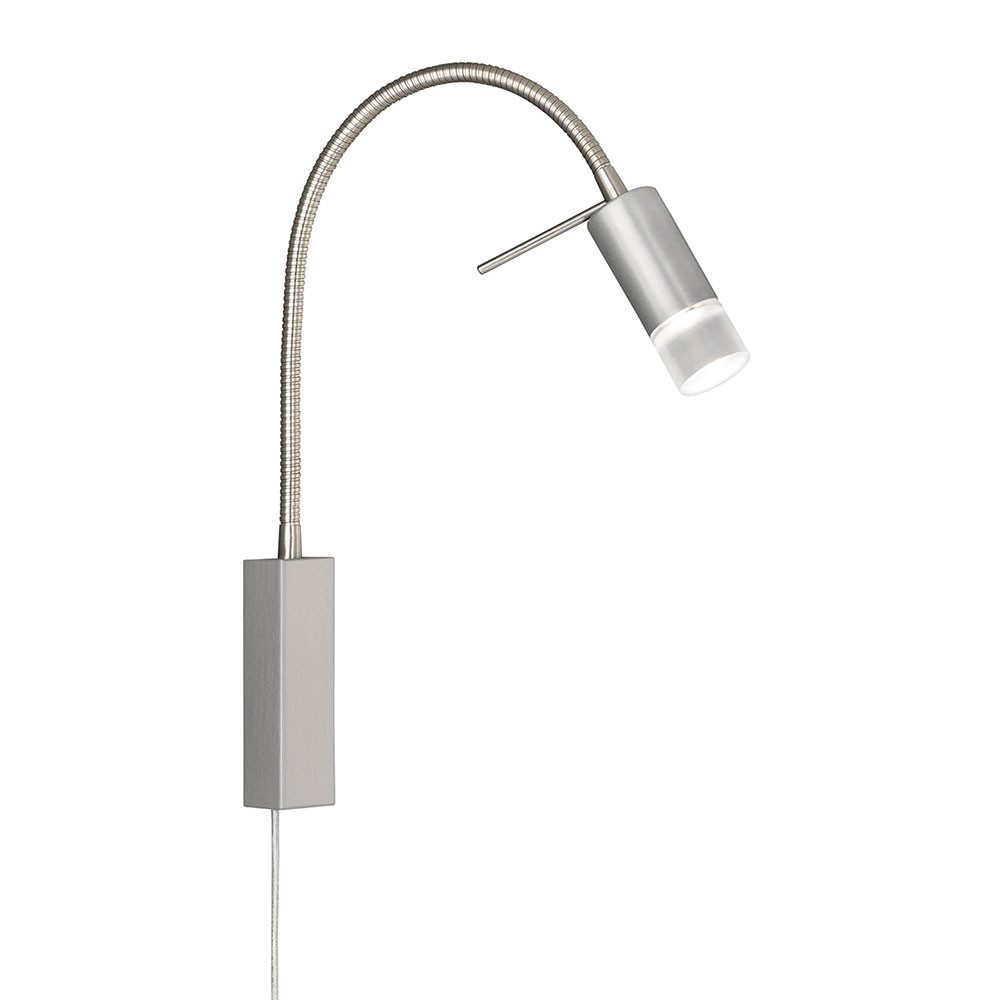 FISCHER & HONSEL LED Wandleuchte, LED-Leuchtmittel fest verbaut, Warmweiß, Wandlampe Bettleuchte Schlafzimmerlampe LED Leseleuchte flexibel 40 cm