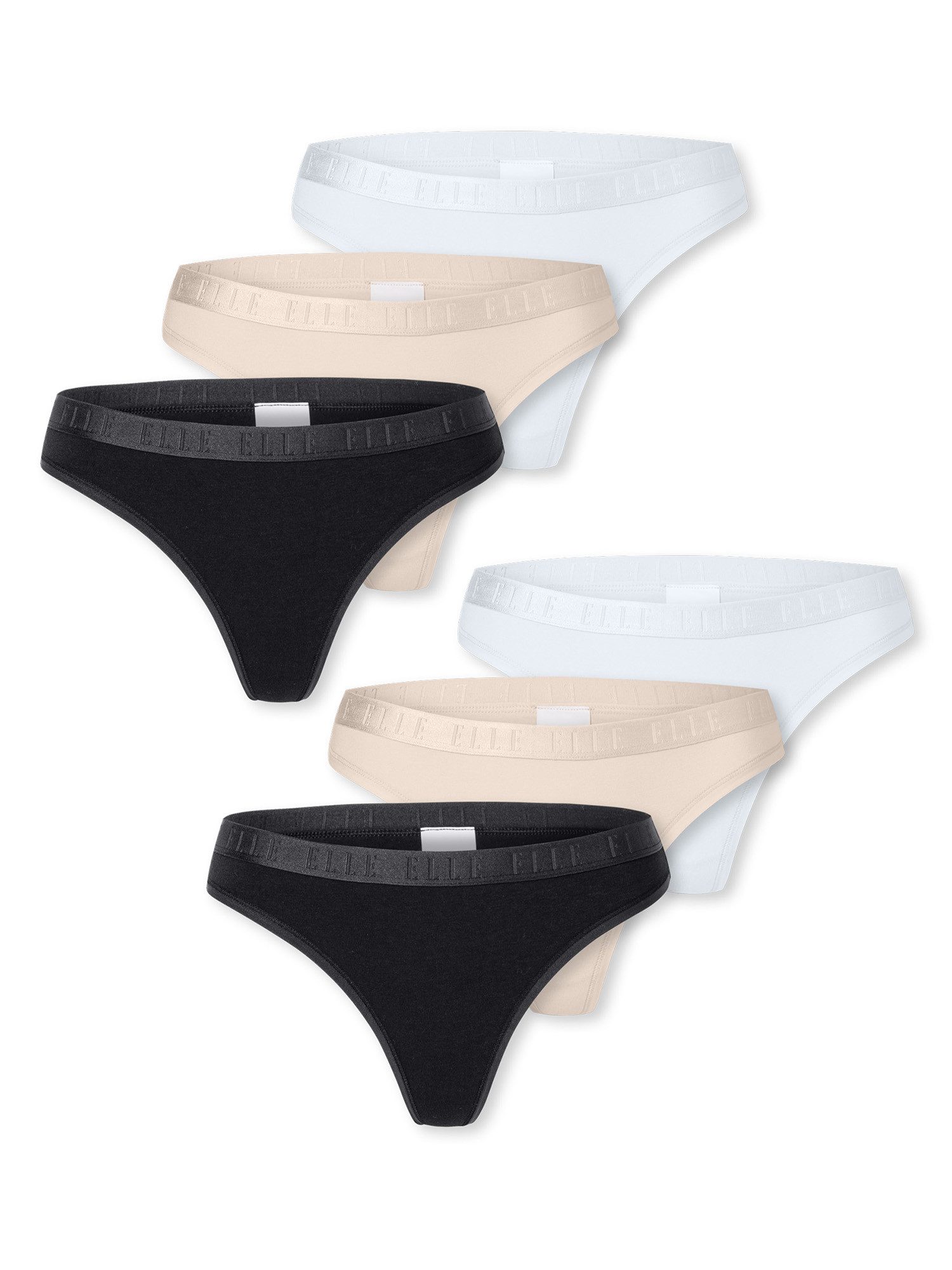 Elle Tanga Thong - ELLE SUPER SOFT (6-St) unterhose unterwäsche tanga