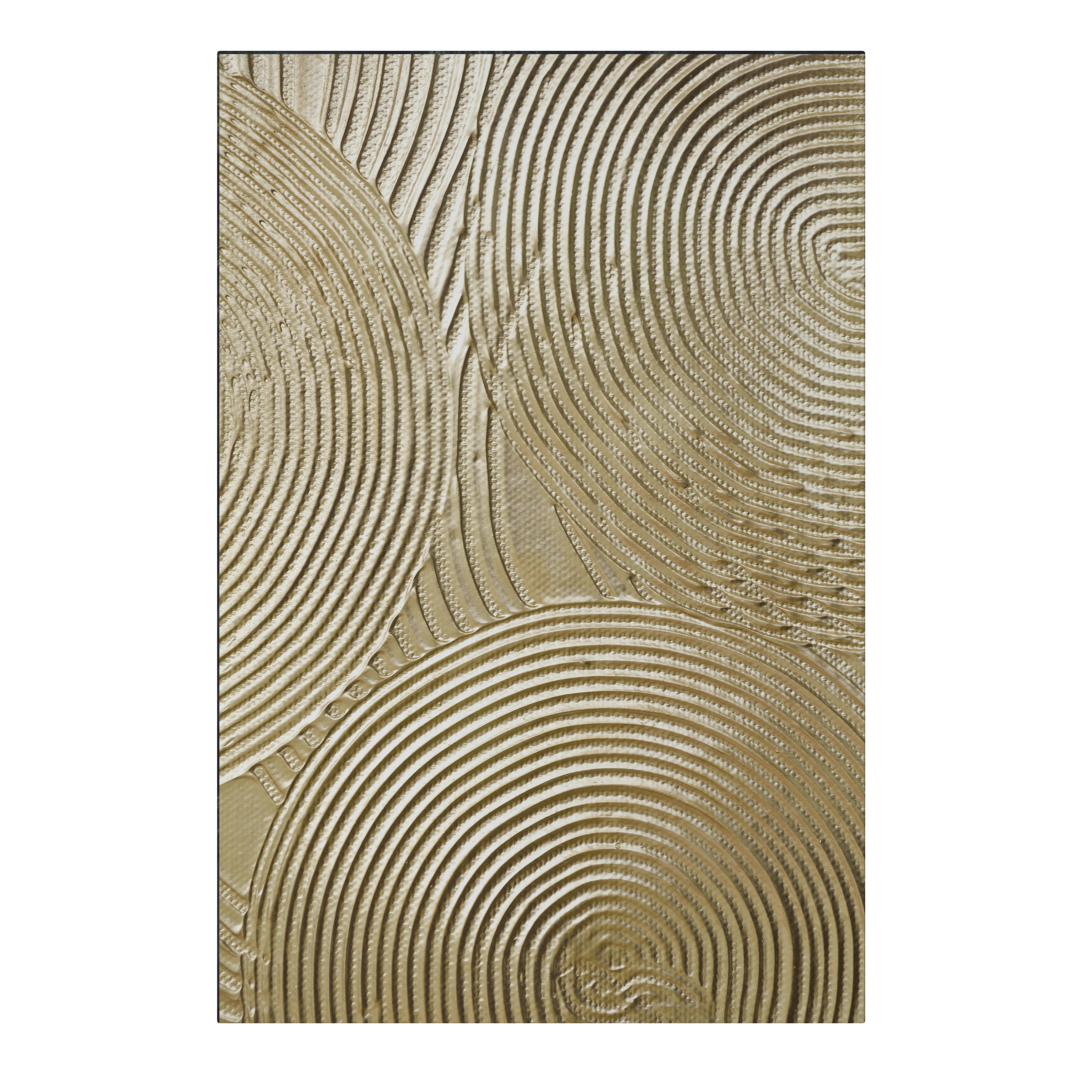 SPACEREBELS Leinwandbild GOLDEN WAVES UNFOLD, Textur (1 St), 3 cm Keilrahmen, Baumwollleinwand