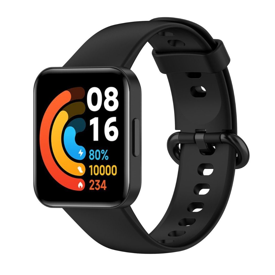 SmartUP Smartwatch-Armband Silikon Armband für Xiaomi Watch Lite / Redmi Watch Schwarz