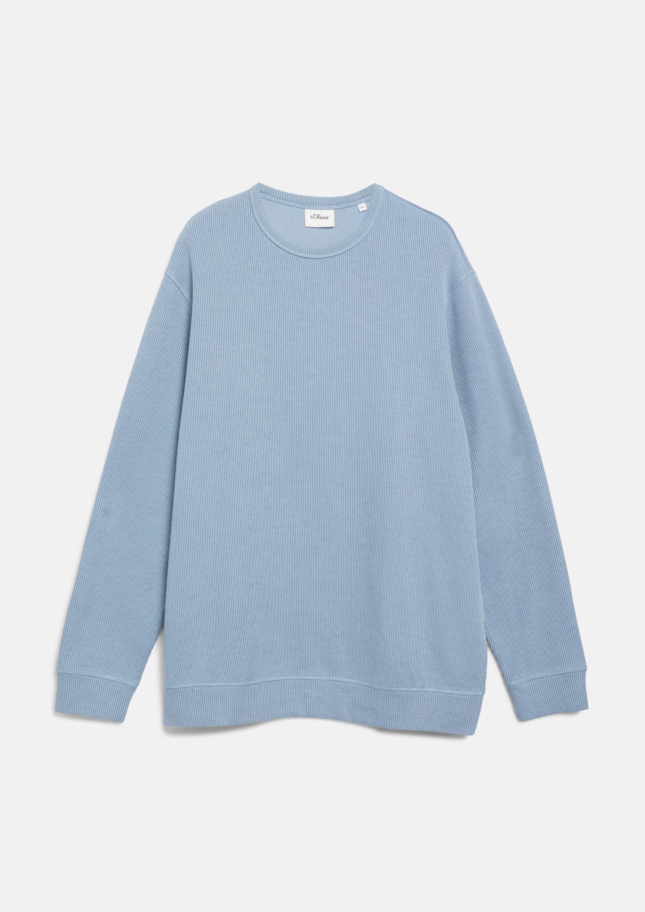 s.Oliver Sweatshirt Sweatshirt Sweatshirt mit Rippstruktur