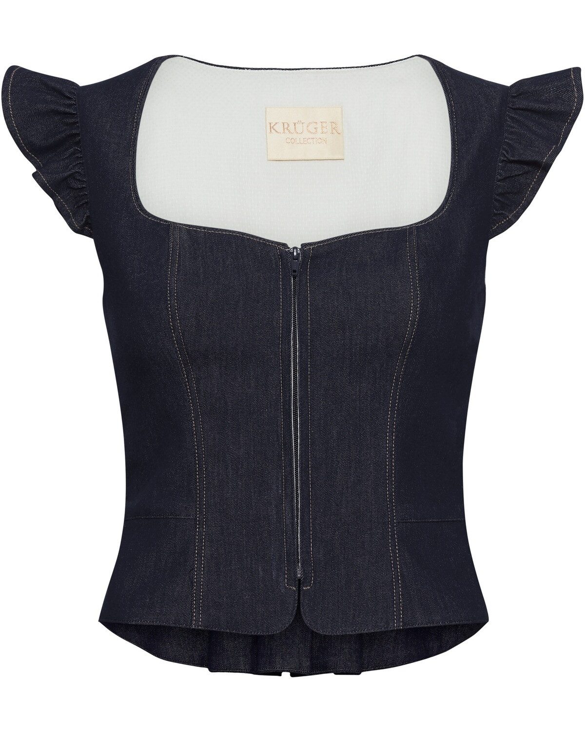 KRÜGER COLLECTION Trachtenweste Jeans-Mieder