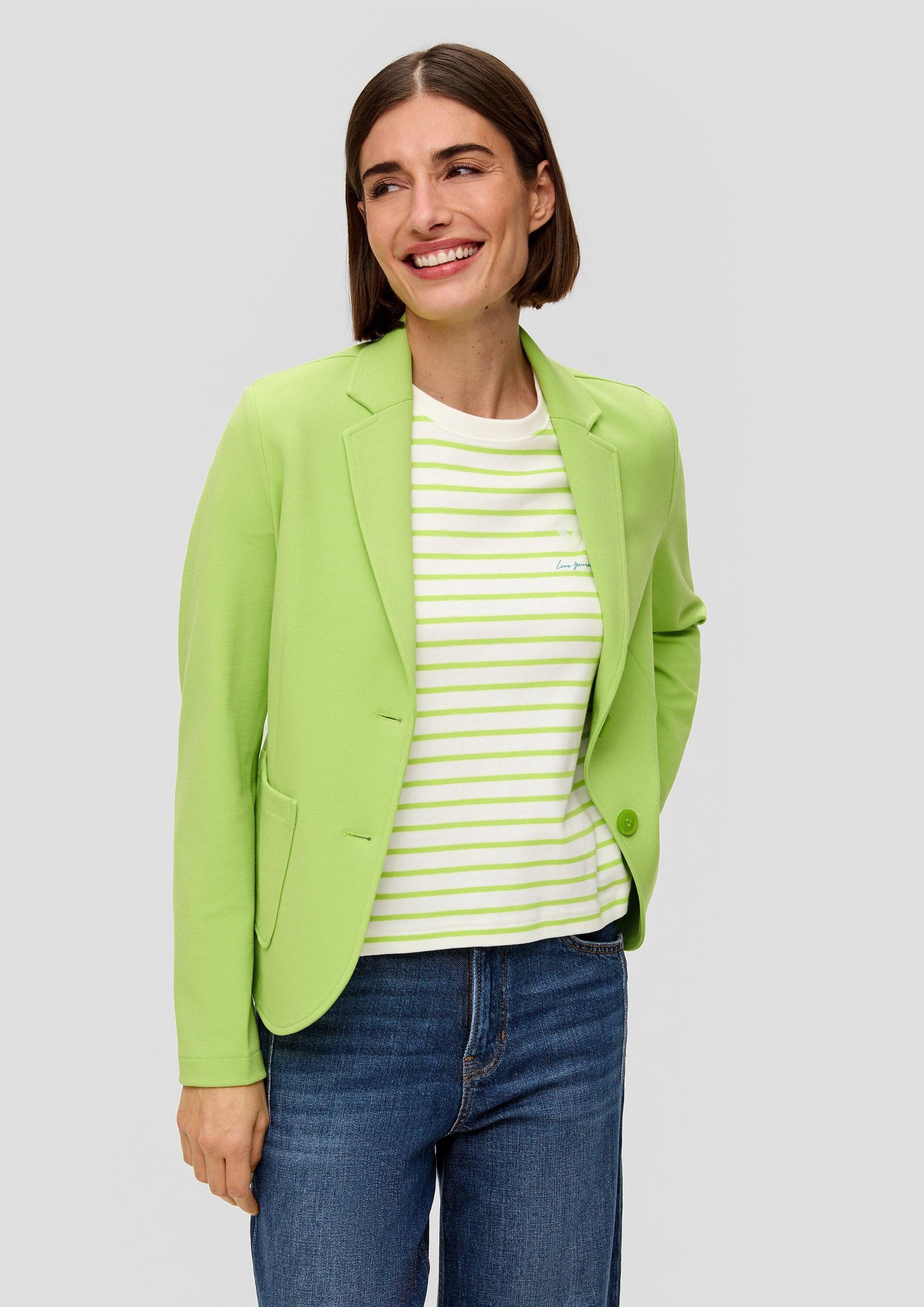 s.Oliver Jackenblazer Indoor-Blazer Blazer aus strukturiertem Jersey