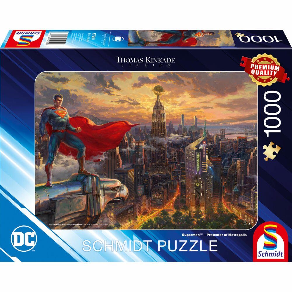 Schmidt Spiele Puzzle Superman Protector of Metropolis Thomas Kinkade, 1000 Puzzleteile