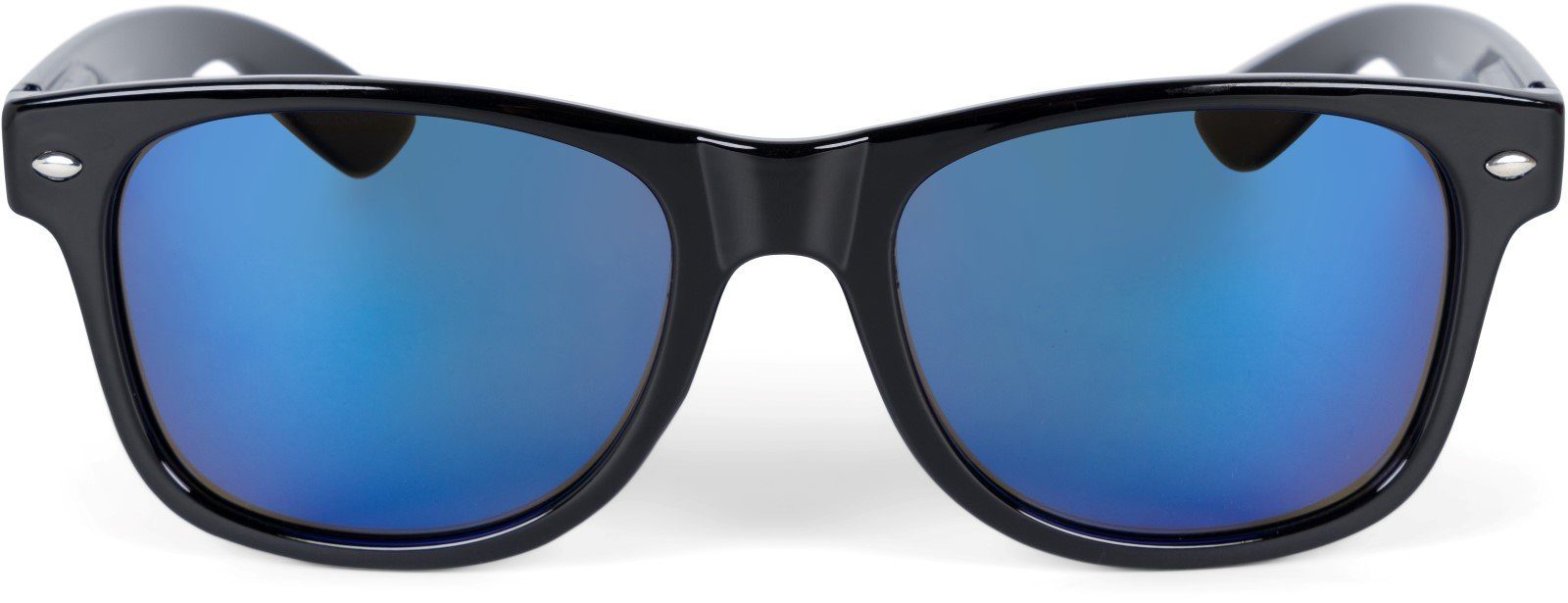 (1-St) Blau verspiegelt Schwarz / Glas Gestell Sonnenbrille Polarisiert styleBREAKER