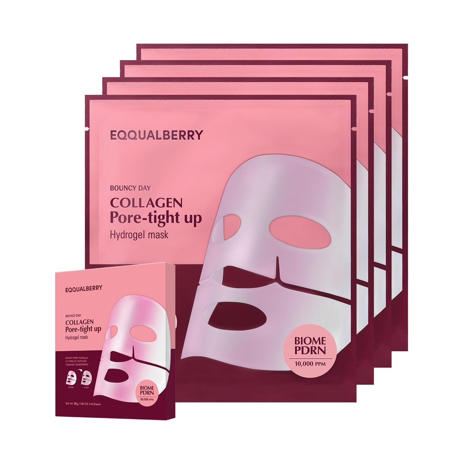 Gesichtsmaske Collagen Pore Tight Up Hydrogel Mask – 4er-Set Gesichtsmasken à 30g -