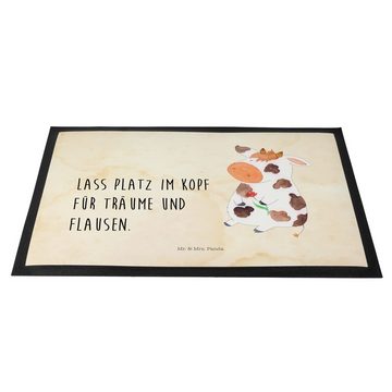 Fußmatte Kuh - Vintage - Geschenk, Türvorleger, Türmatte, Bauernhof, Landwirt, Mr. & Mrs. Panda, Höhe: 0.6 mm