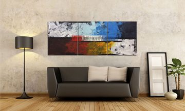 WandbilderXXL Gemälde Fire And Ice 180 x 70 cm, Abstraktes Gemälde, handgemaltes Unikat