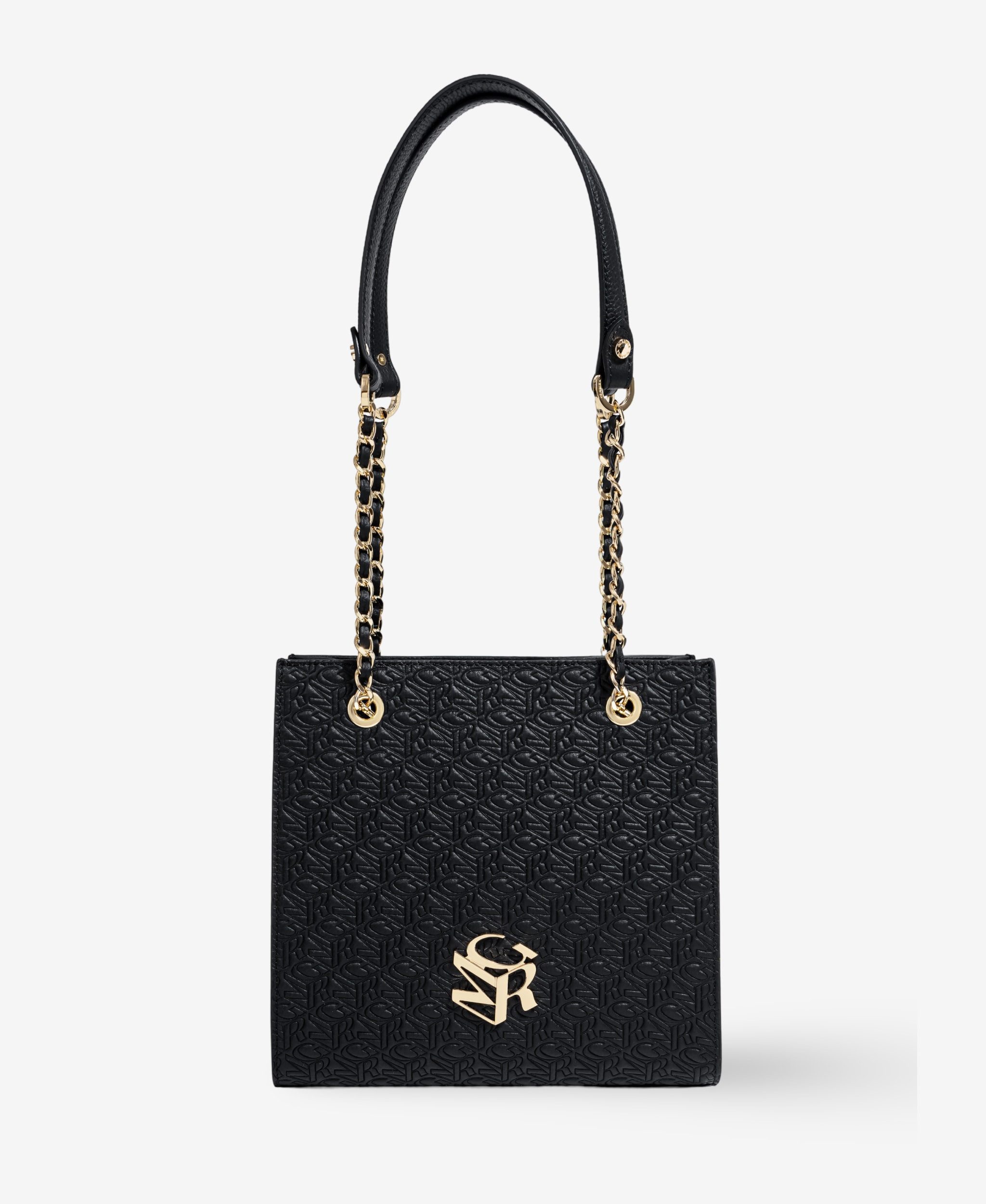 GLAMIRA Handtasche Lysandra Schwarze Schultertasche (1-tlg), echt Leder