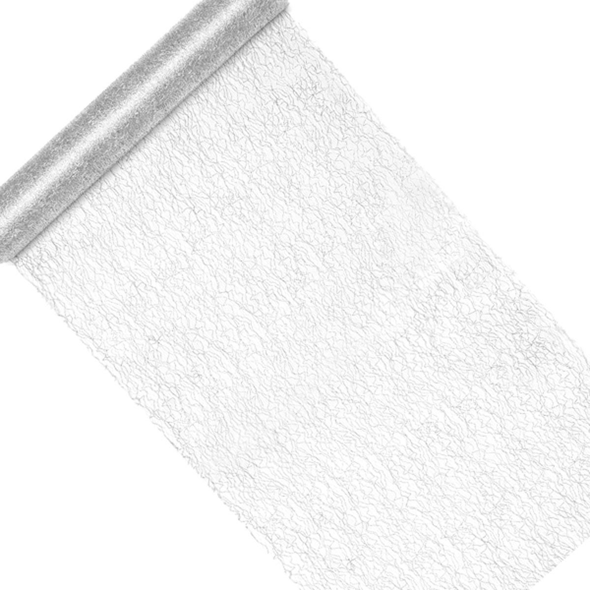 Tischläufer Deko Tischband Mesh silber 0,36x9m günstig online kaufen