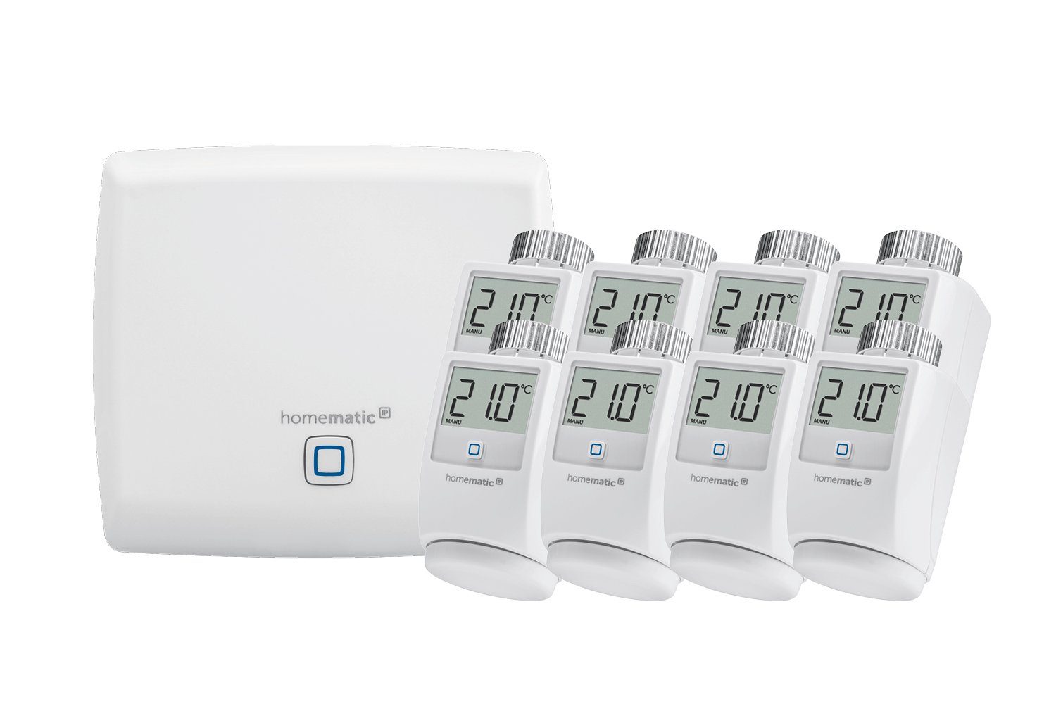 Homematic IP Access 8St. Heizkörperthermostat + Point heizkörperthermostat SET