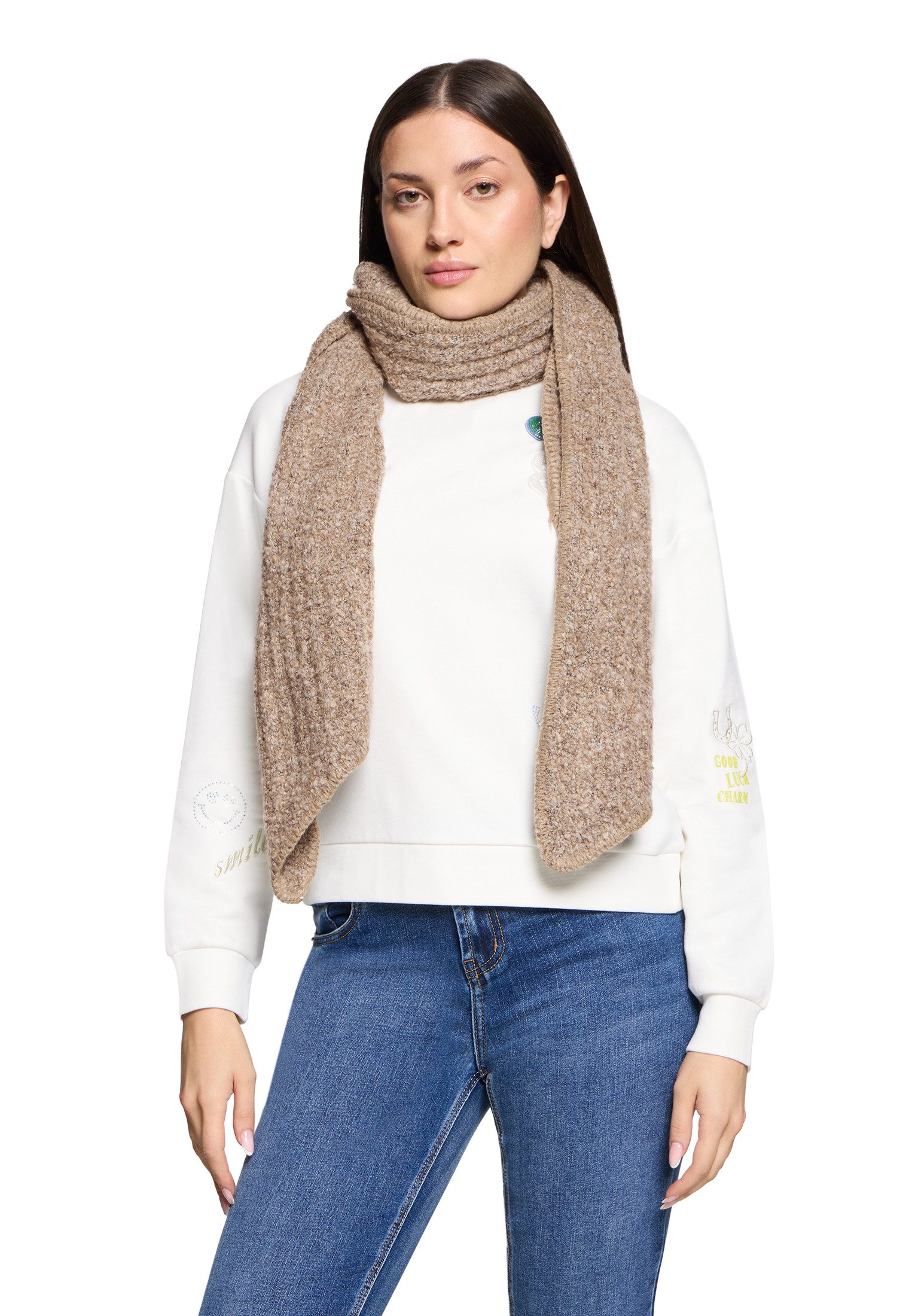 Cartoon Schal Damen Basic-Schal mit Struktur