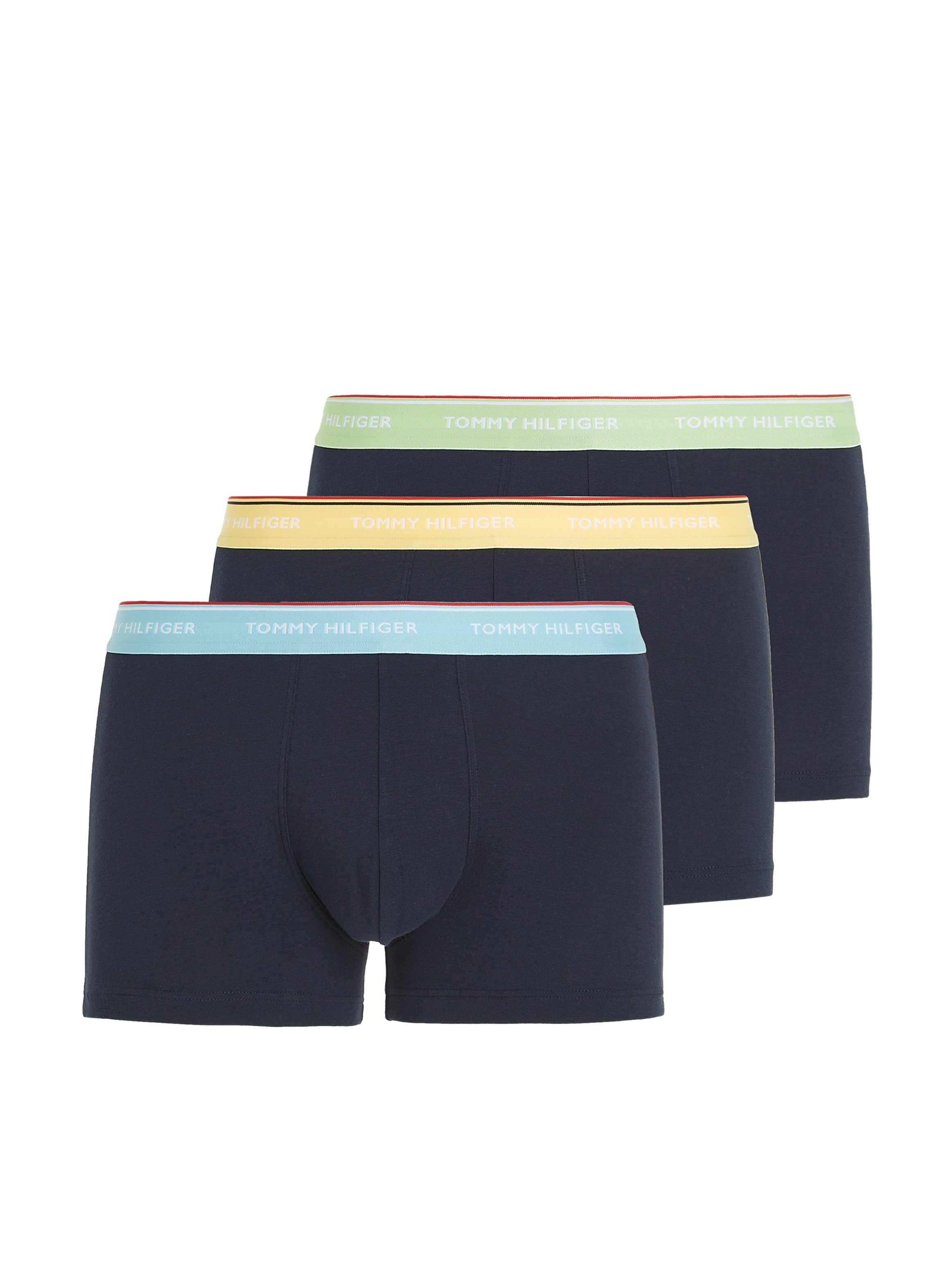 Tommy Hilfiger Underwear Trunk 3P mit WB Ray/Skyline Grove/Sun 3er-Pack) (Packung, TRUNK Willow Logo-Elastikbund