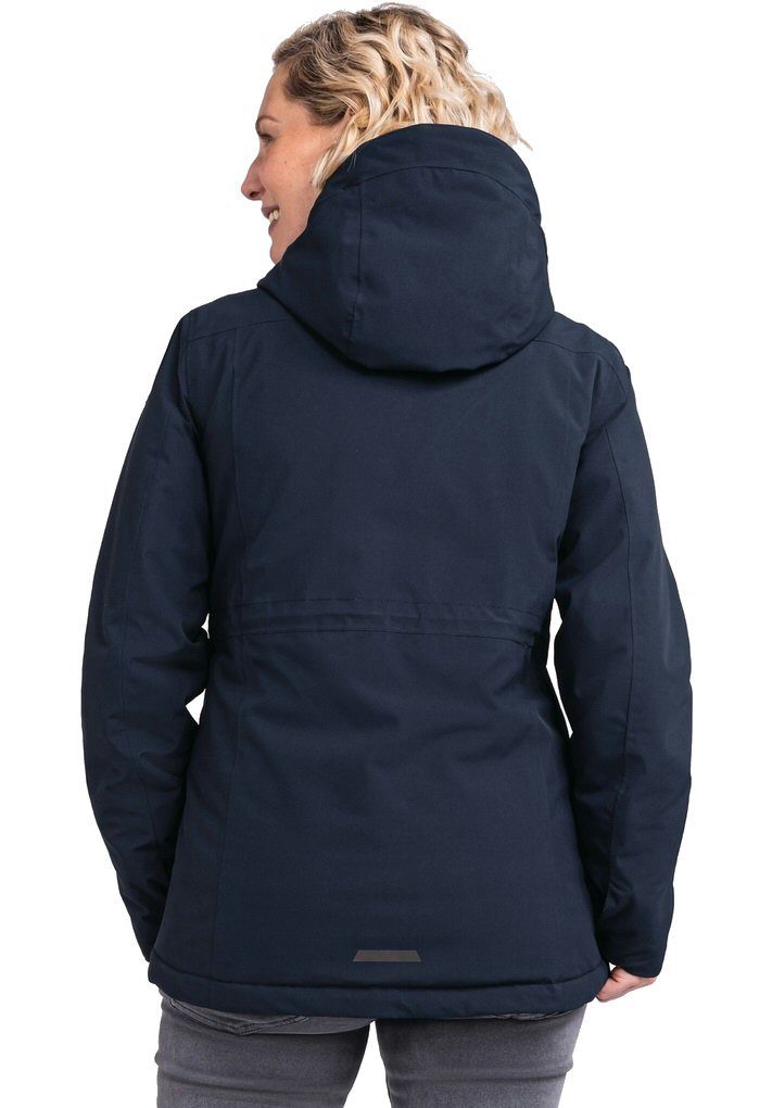 Schöffel Winterjacke Insulated Antwerpen (Kapuze, wasserdicht, atmungsaktiv) dunkelblau