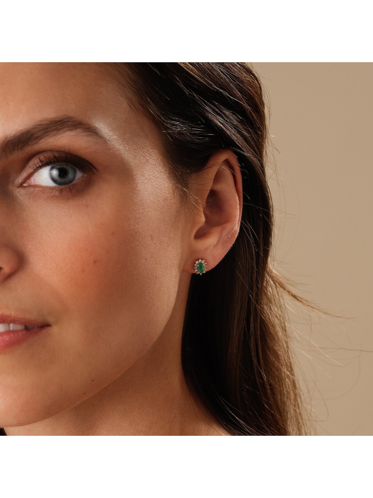 CHRIST Paar Ohrstecker CHRIST Damen-Ohrstecker 585er Gelbgold 2 Smaragd günstig online kaufen