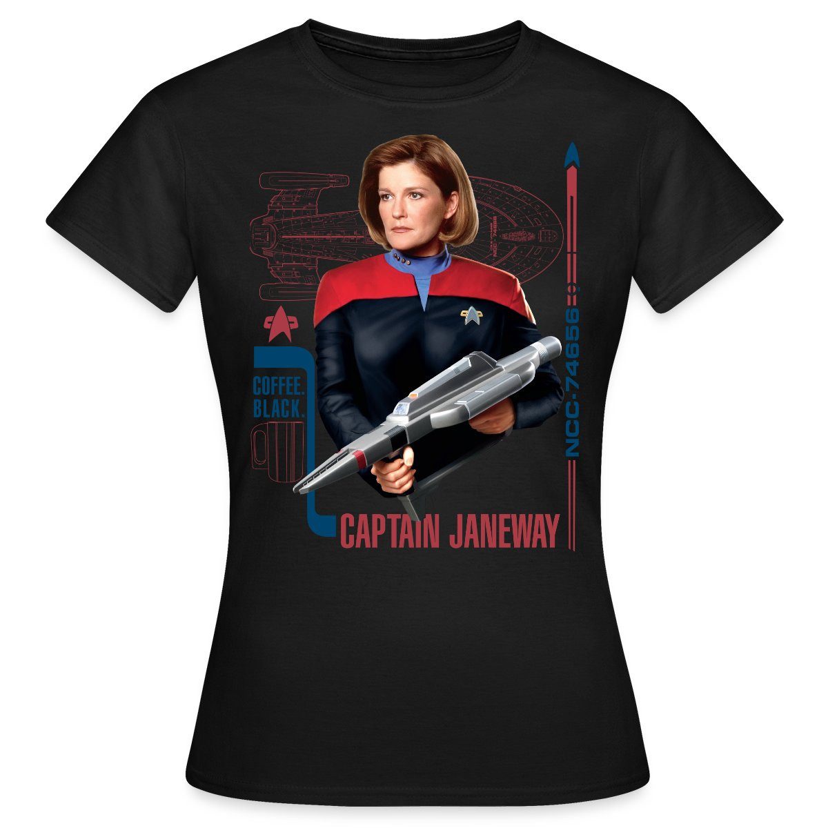 Spreadshirt T-Shirt Star Trek Voyager Captain günstig online kaufen