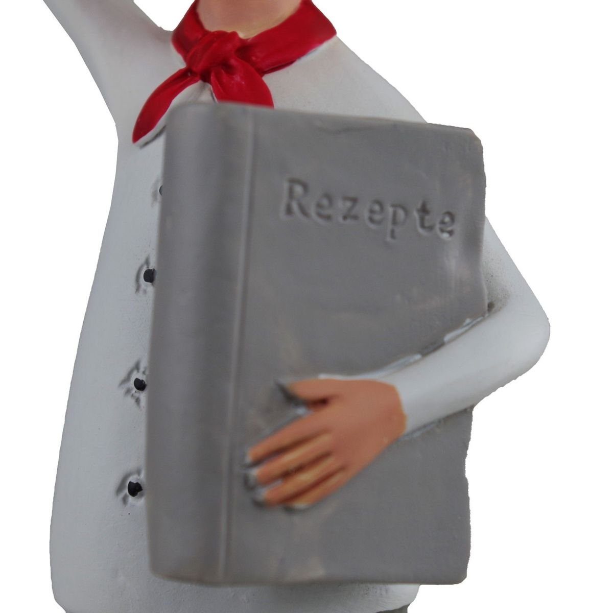 Koch Casablanca 2Stk 21,5cm Figur Deko, Dekofigur und Skulptur Kochbuch mit Dekoobjekt Hand Teller von bemalt