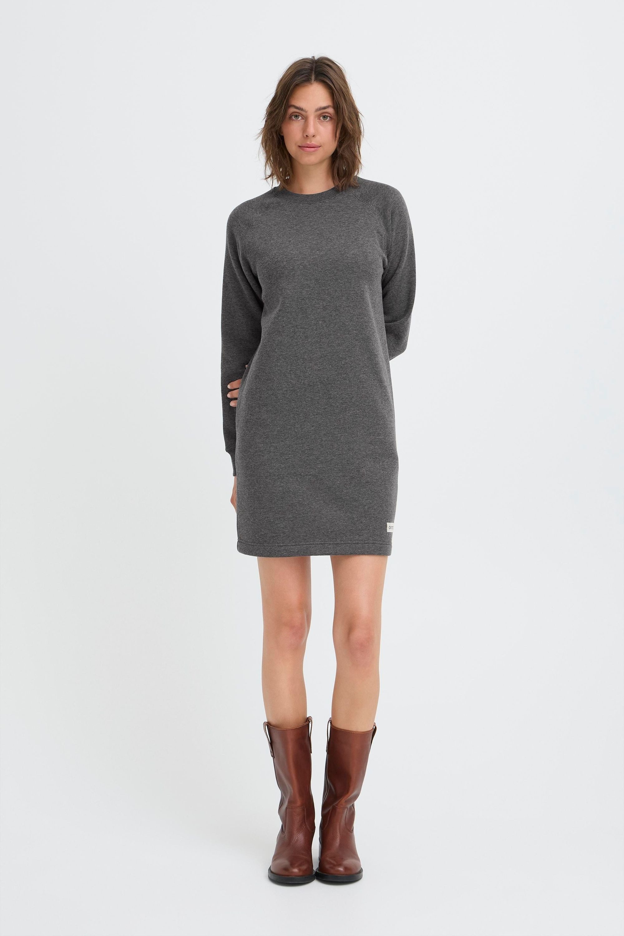 OXMO Sweatkleid OXKaren Modernes Sweatkleid mit Raglanärmeln