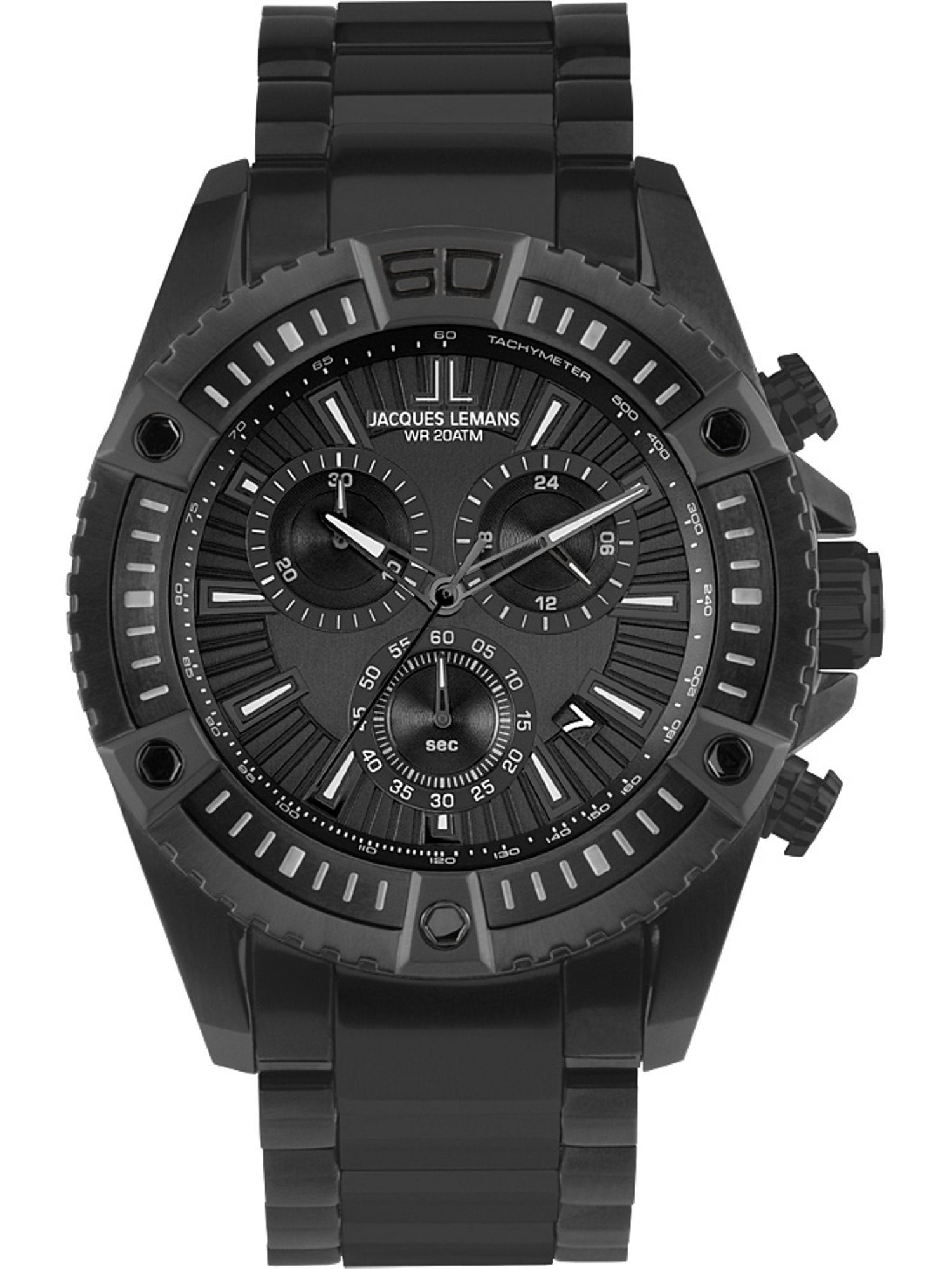 Jacques Lemans Chronograph Jacques Lemans Herren-Uhren Analog Quarz ...