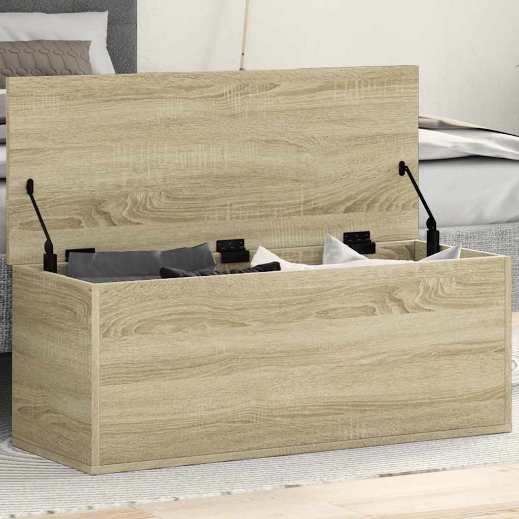 vidaXL Aufbewahrungsbox Truhe Sonoma-Eiche 90x35x35 cm Holzwerkstoff (1 St)