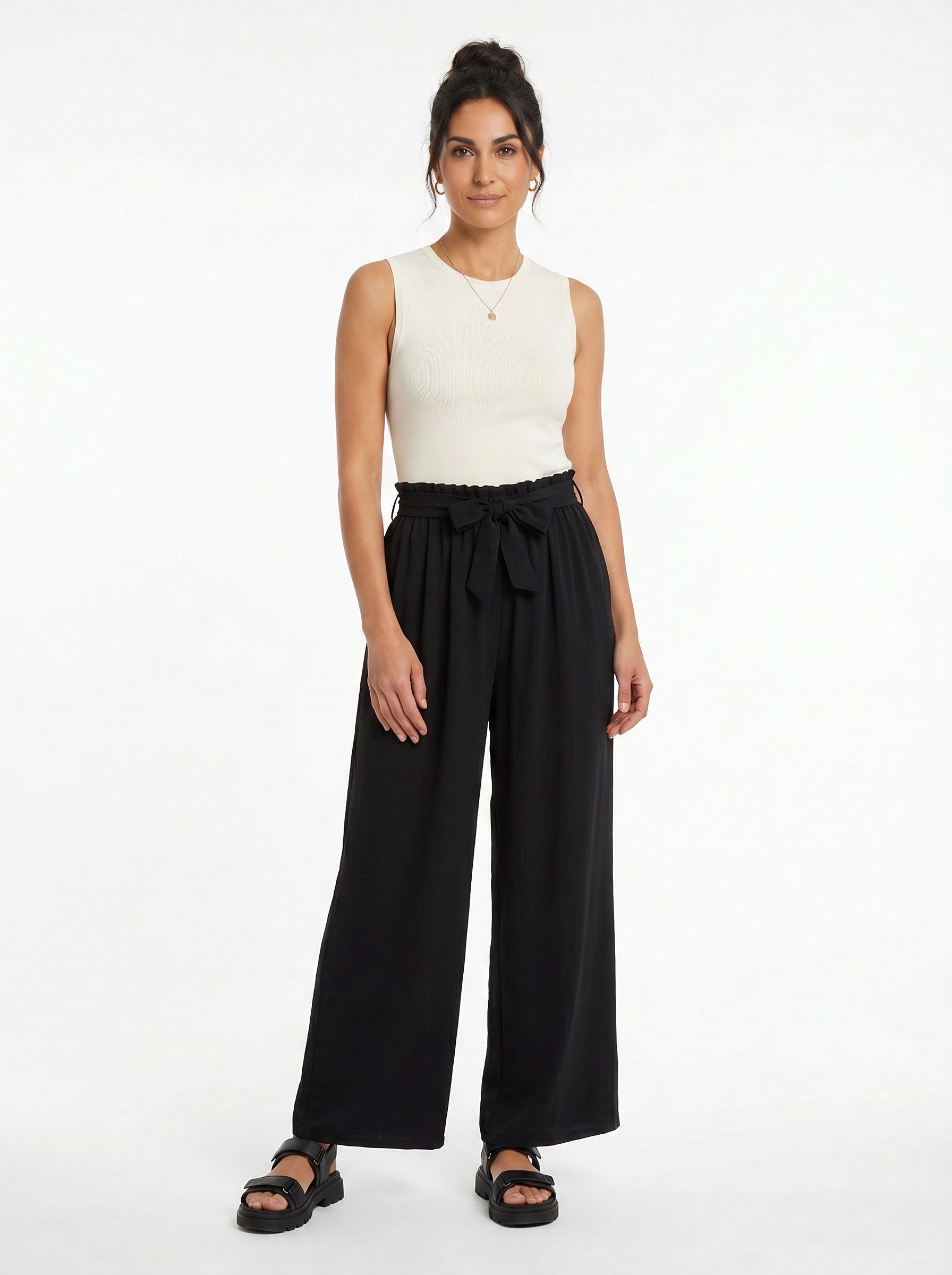 ITALY VIBES Palazzohose DILETTA - luftige Palazzohose - weite Hose - ONE SIZE passt hier Gr. XS - L