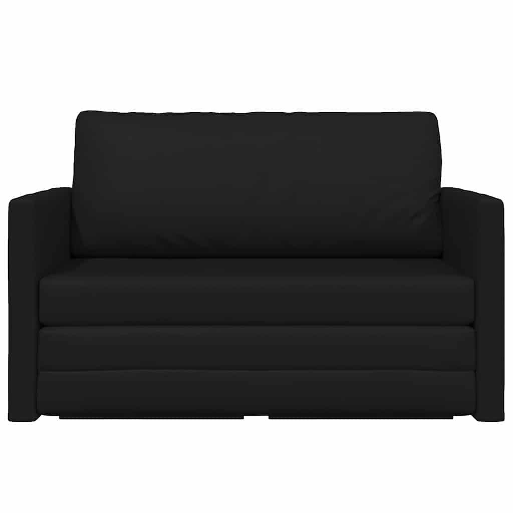 vidaXL Sofa Schlafsofa 110cm Schwarz Kunstleder, 1 Teile
