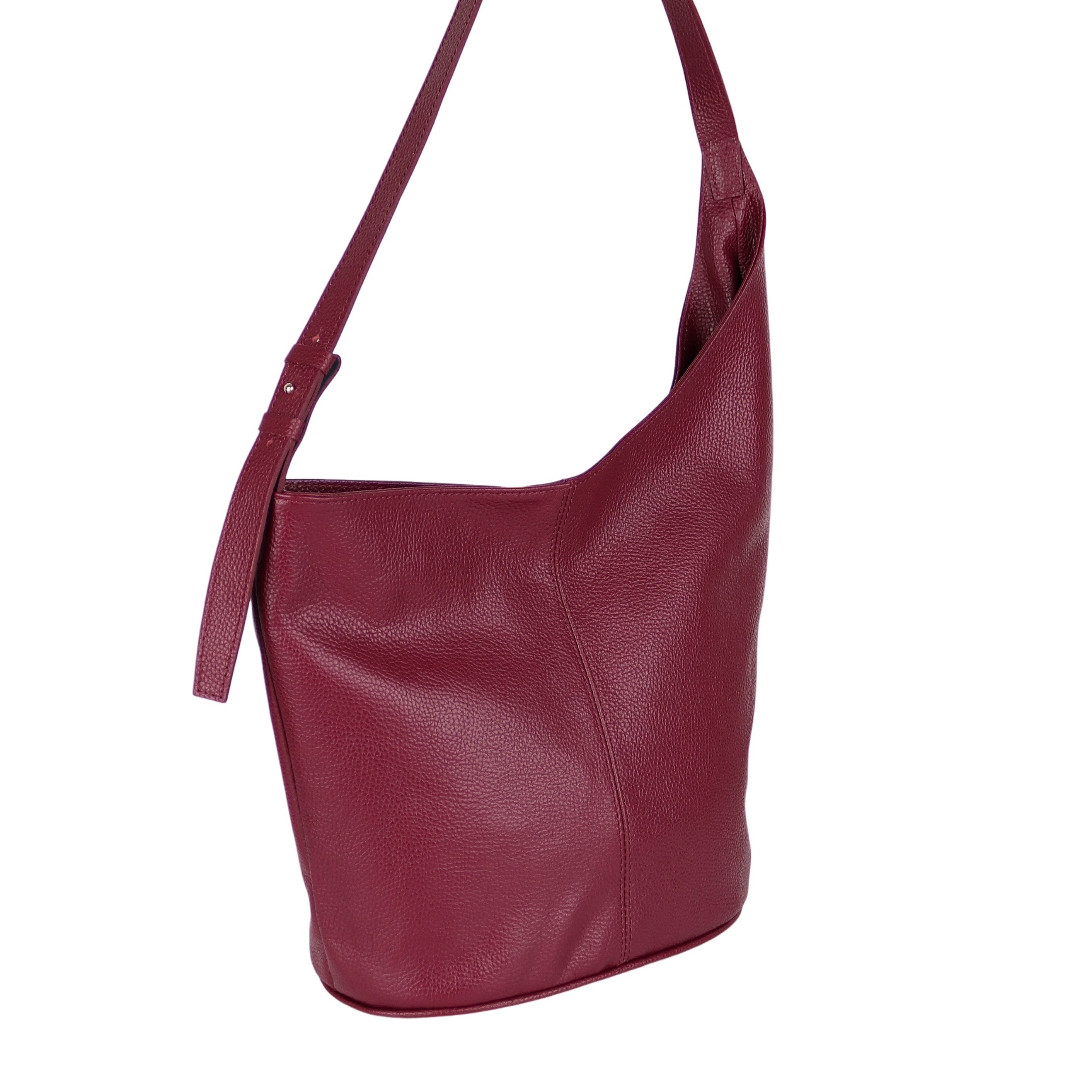 MIRROSI Shopper Aus Echtleder; Made in Itlay Beuteltasche, Tragetasche (35x30x15cm) mit viel Stauraum