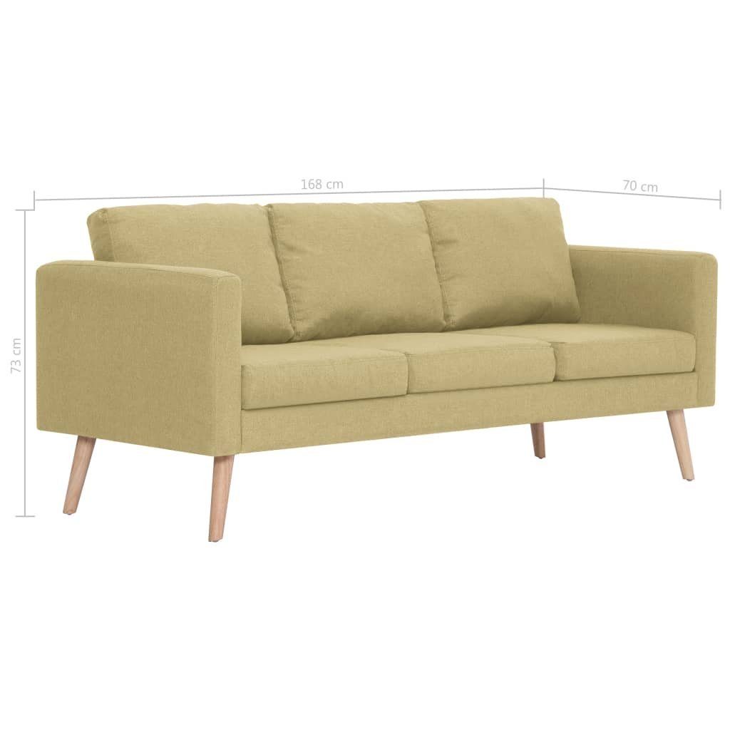 3-Sitzer-Sofa furnicato Grün Stoff 3-Sitzer
