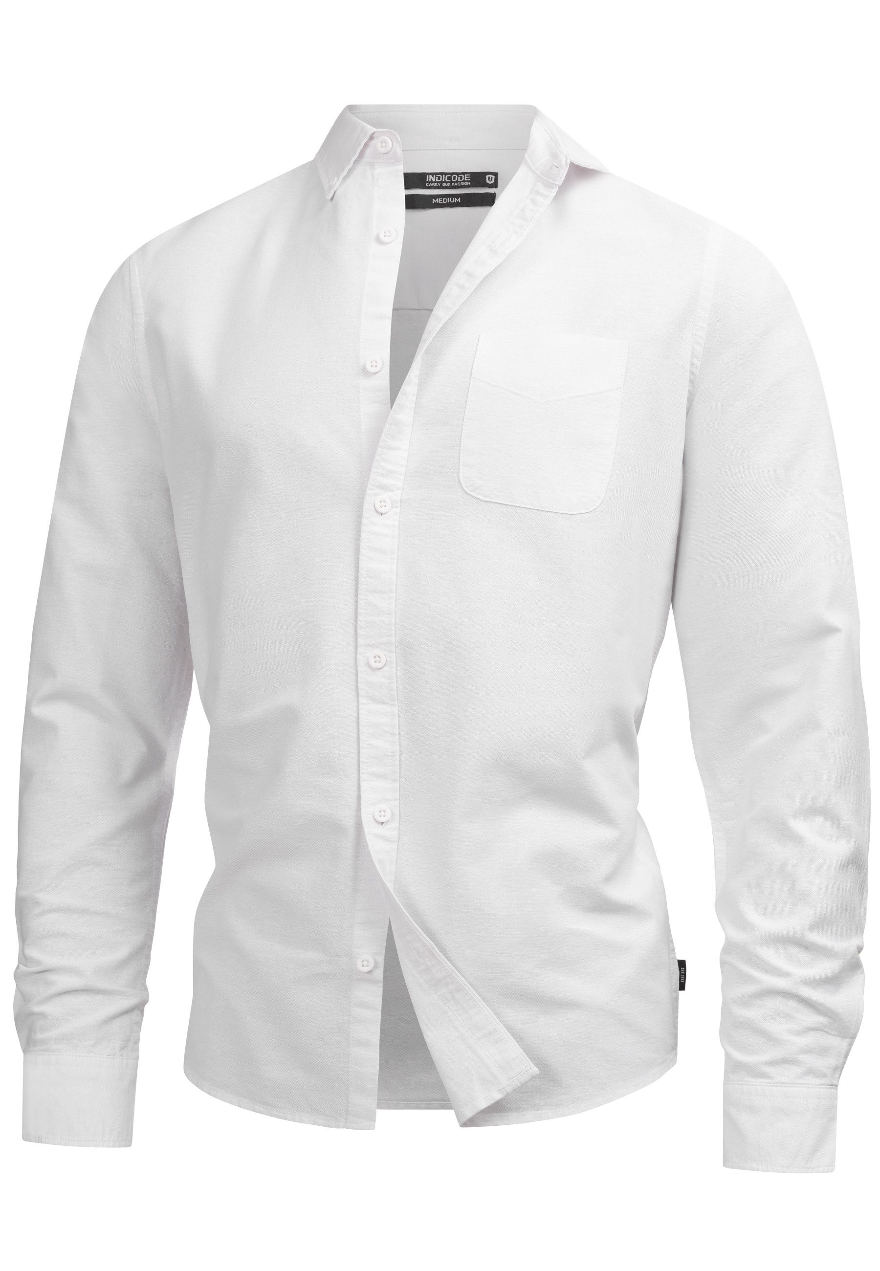 Indicode Langarmhemd Kepner mit Button-Down-Kragen und günstig online kaufen