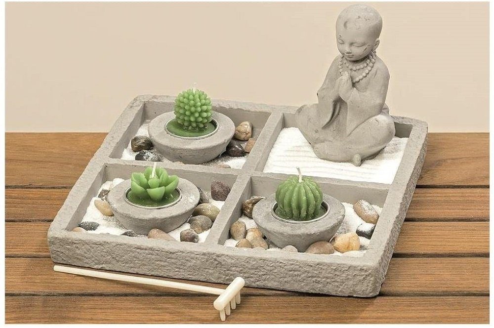 BOLTZE GRUPPE GmbH Buddhafigur Japanischer ZenGarten mit Buddha und